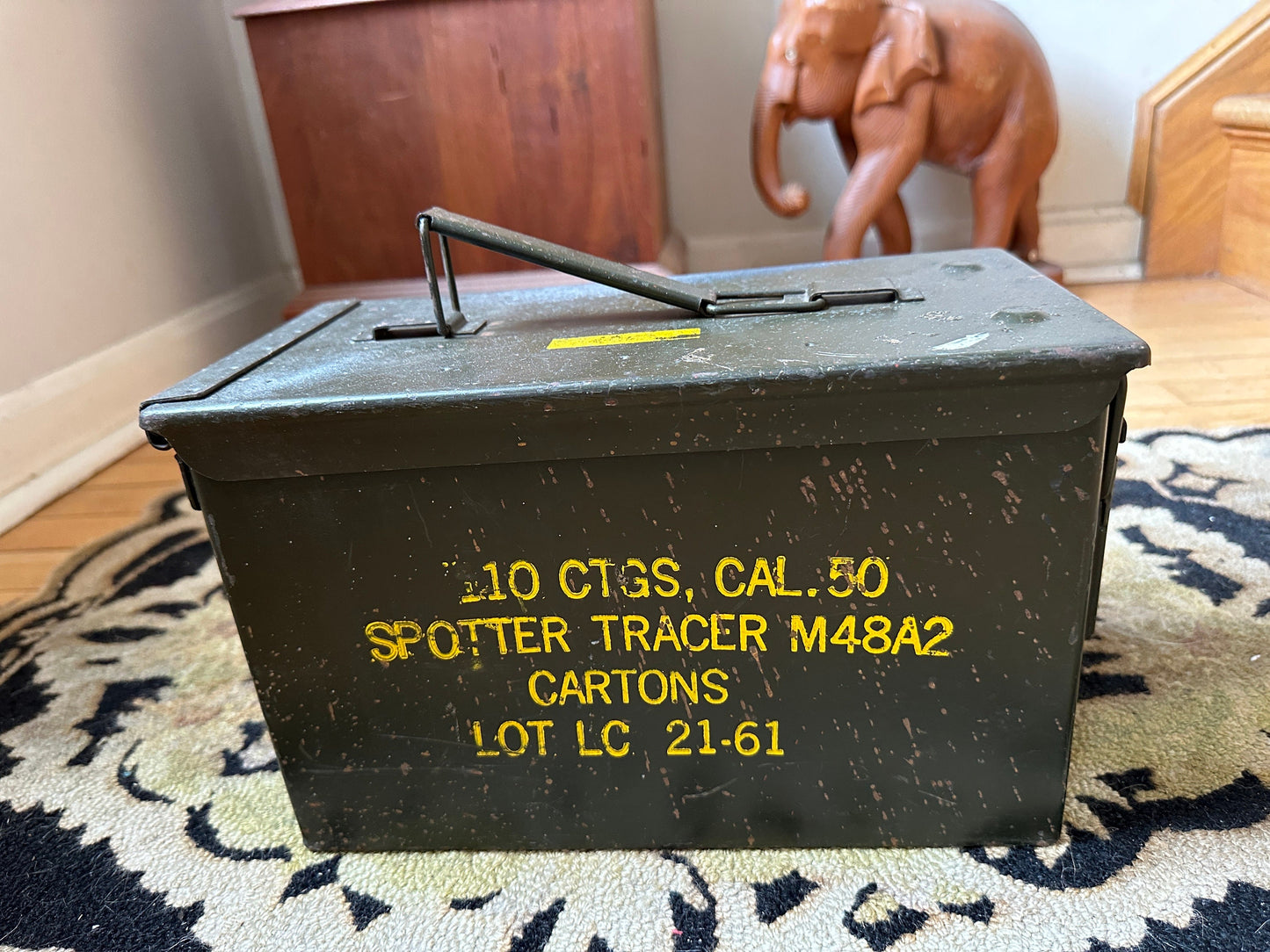 Vintage Military Ammo Metal Box - Empty