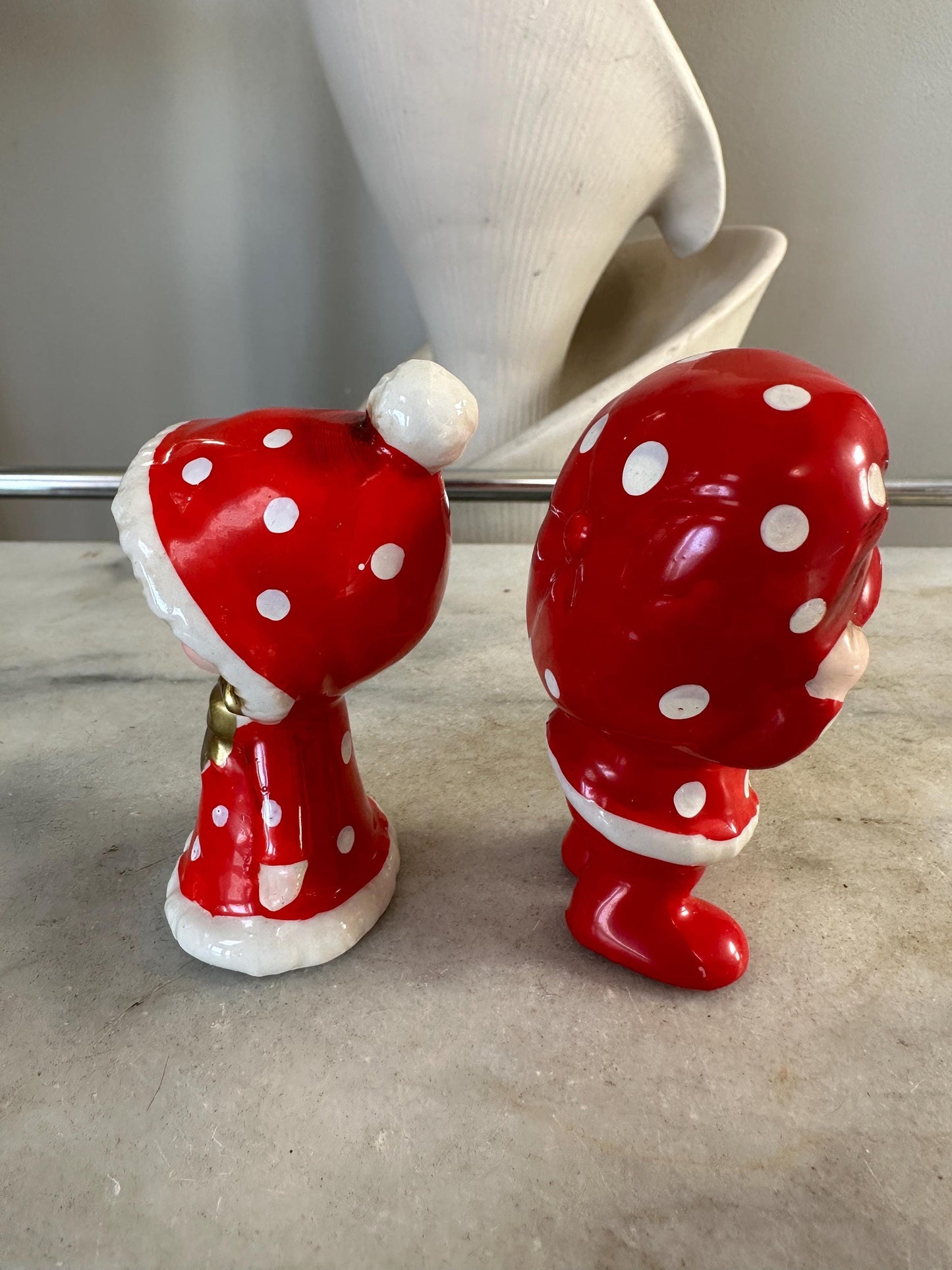 Vintage Inarco Japan Polka Dot Kids | Boy & Girl | Kitschy Christmas