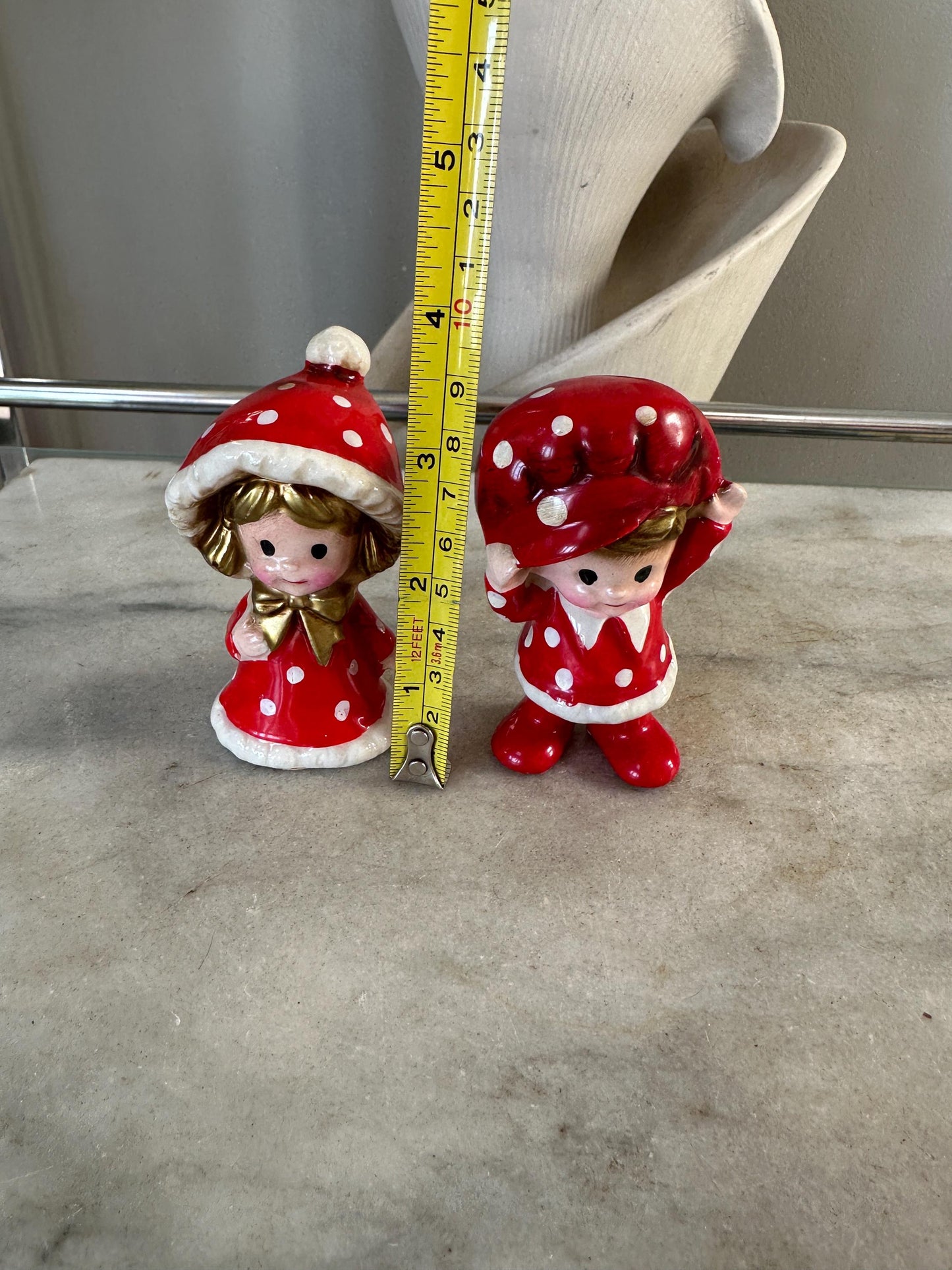 Vintage Inarco Japan Polka Dot Kids | Boy & Girl | Kitschy Christmas