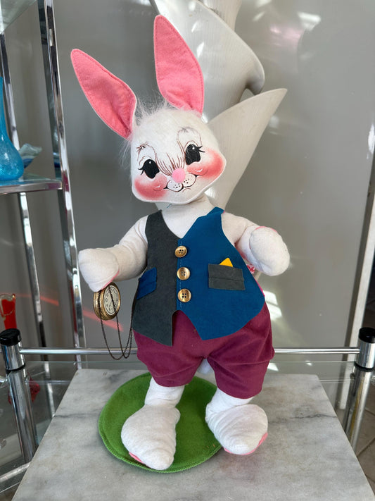 Annalee 18-inch "Just in Time" Easter Bunny doll from 1995 | Easter Decor | Tsh Tag Present