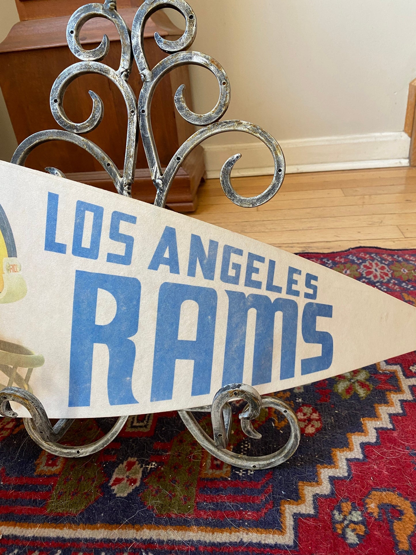Vintage Los Angeles Rams  Football 30” Pennant | 1970s LA Rams NFL Large Vintage Pennant