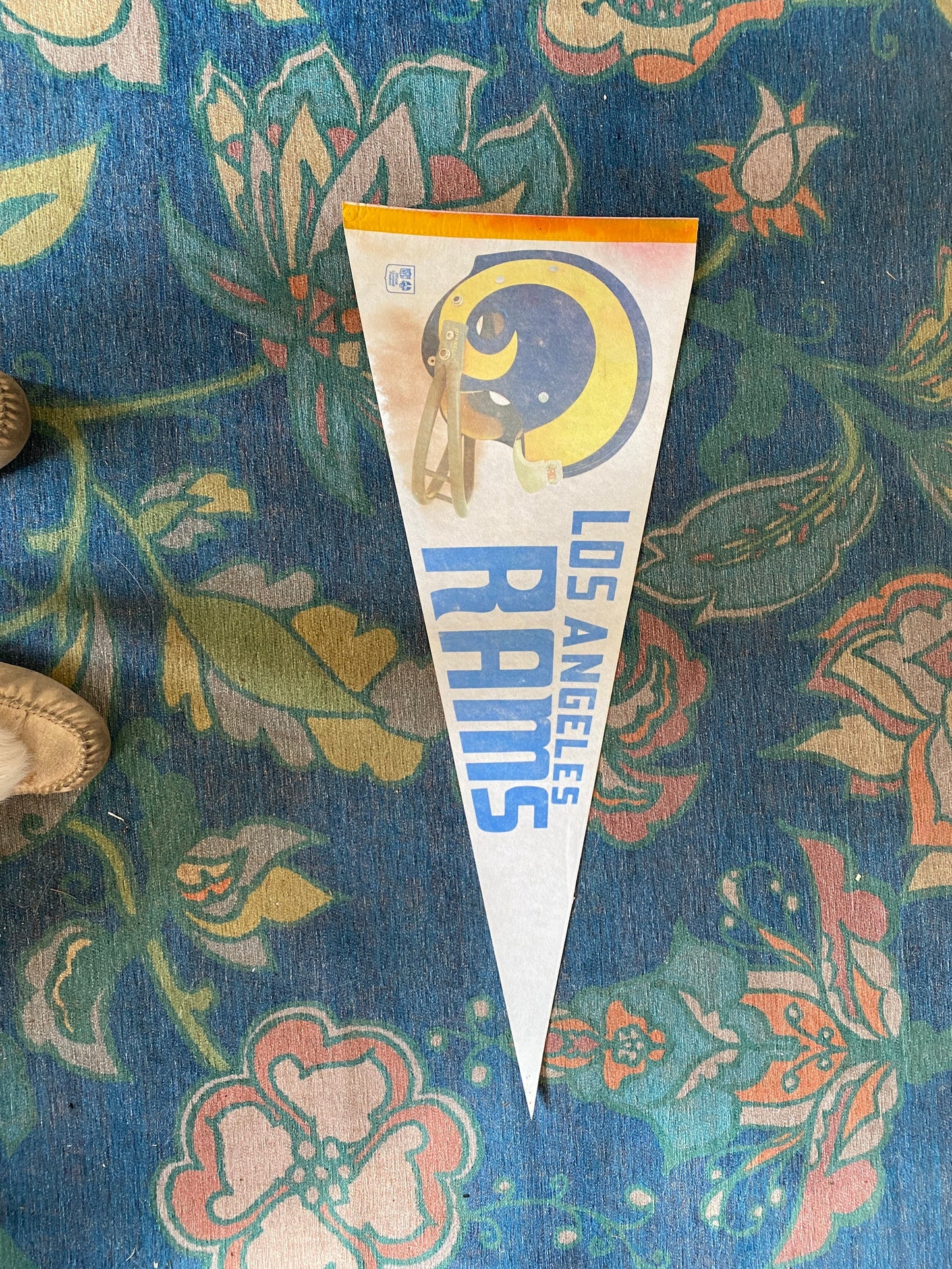Vintage Los Angeles Rams  Football 30” Pennant | 1970s LA Rams NFL Large Vintage Pennant