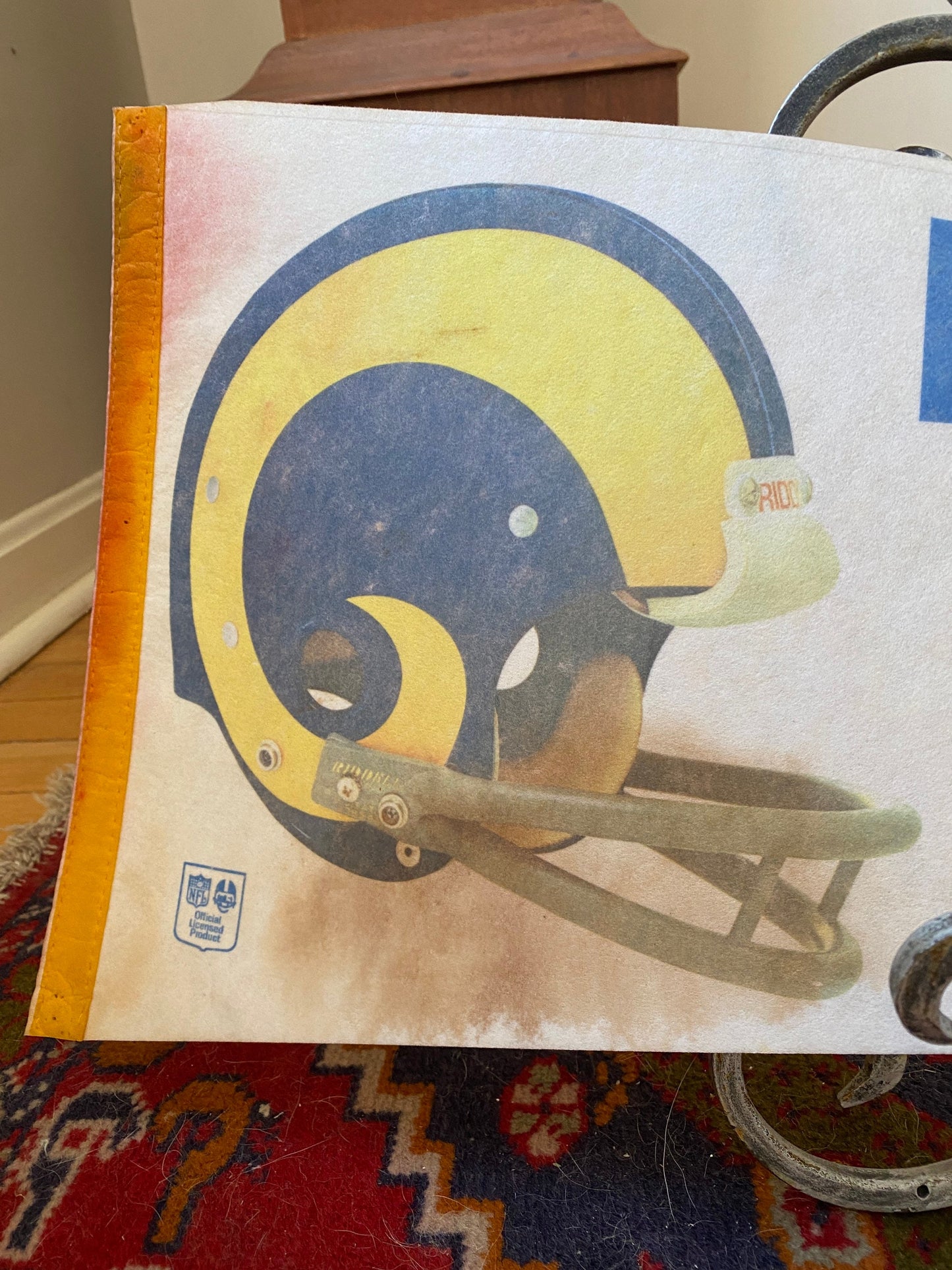 Vintage Los Angeles Rams  Football 30” Pennant | 1970s LA Rams NFL Large Vintage Pennant