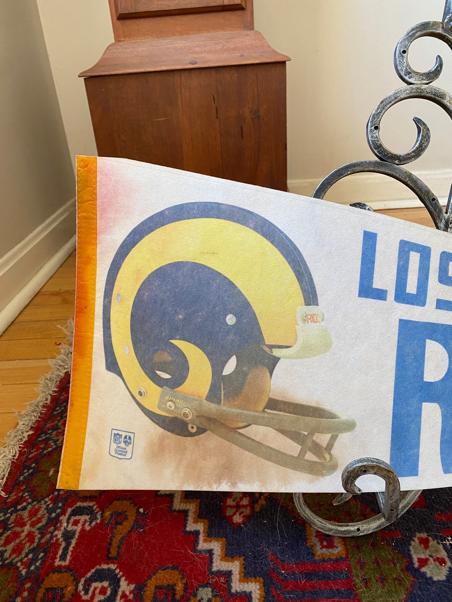 Vintage Los Angeles Rams  Football 30” Pennant | 1970s LA Rams NFL Large Vintage Pennant