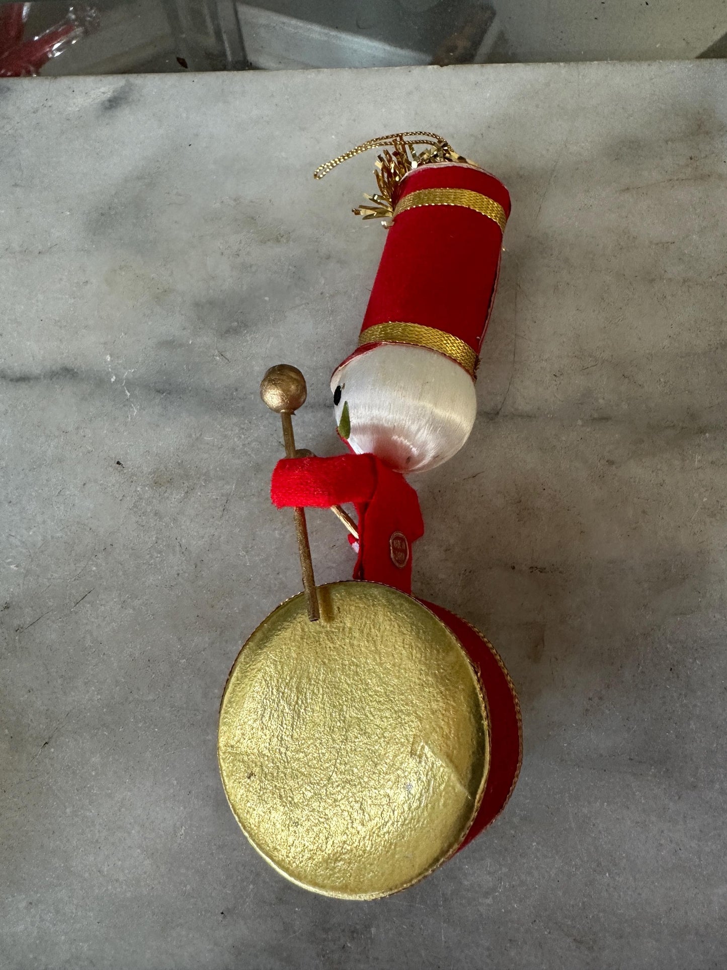 Vtg MCM Toy Soldier Band 6” Drum Boy Christmas Ornament JAPAN | Kischy Marching Band Drummer Ornament