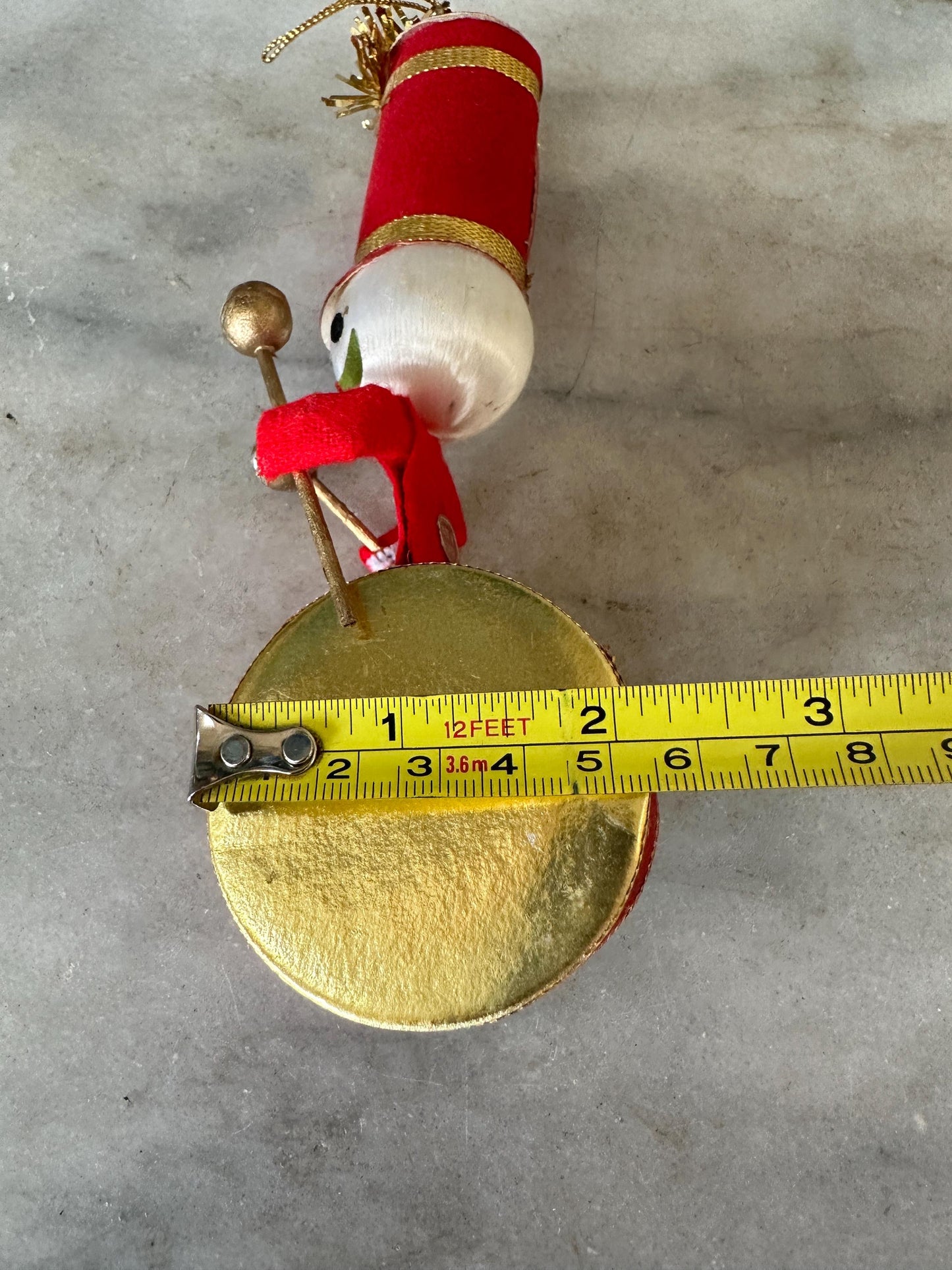 Vtg MCM Toy Soldier Band 6” Drum Boy Christmas Ornament JAPAN | Kischy Marching Band Drummer Ornament