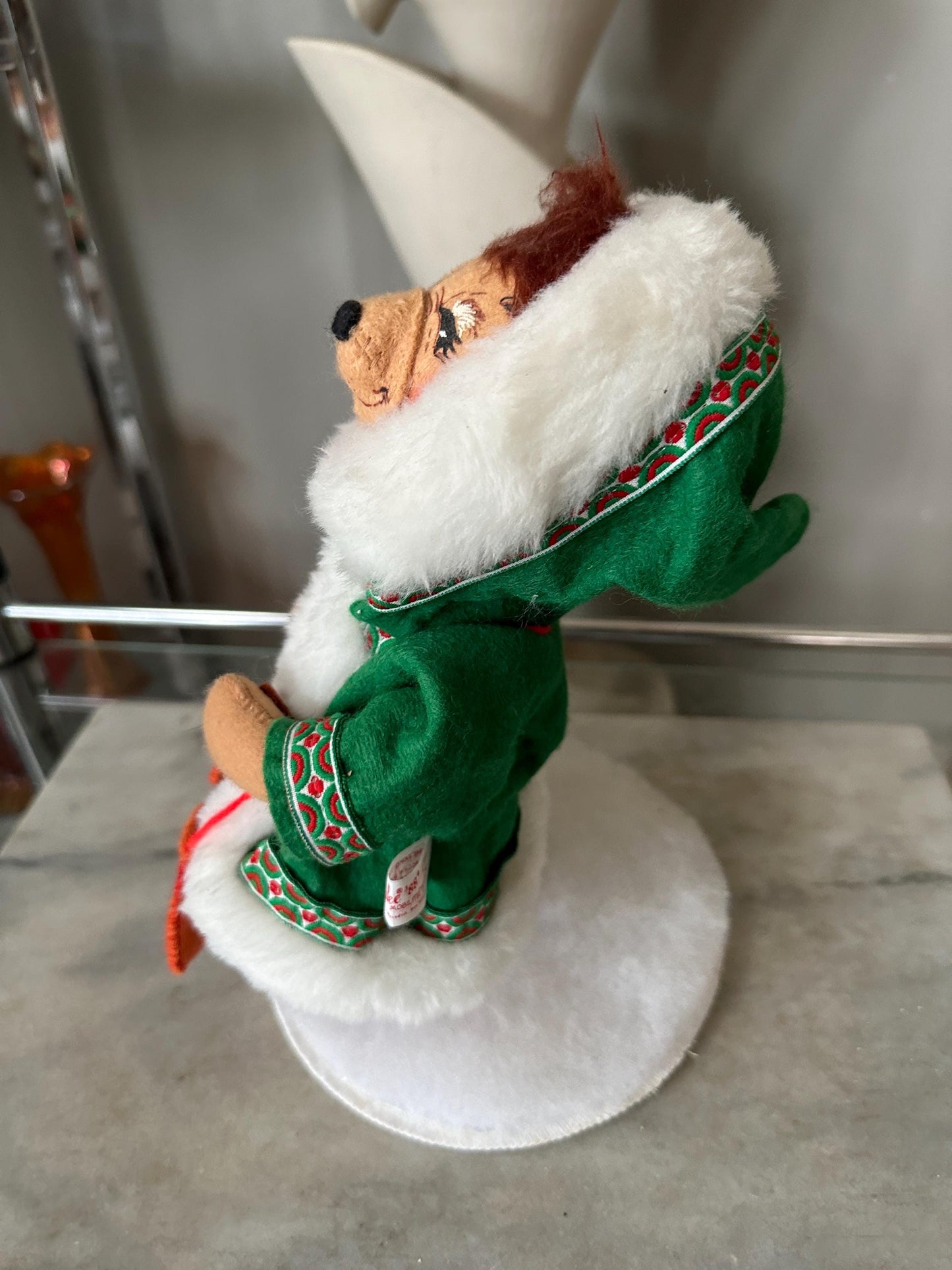 Vintage 1988 Annalee Doll, Christmas Bear, Winter Attire Collector Gift, Kitschmas