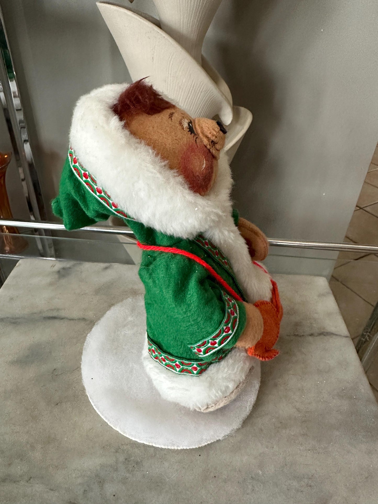 Vintage 1988 Annalee Doll, Christmas Bear, Winter Attire Collector Gift, Kitschmas
