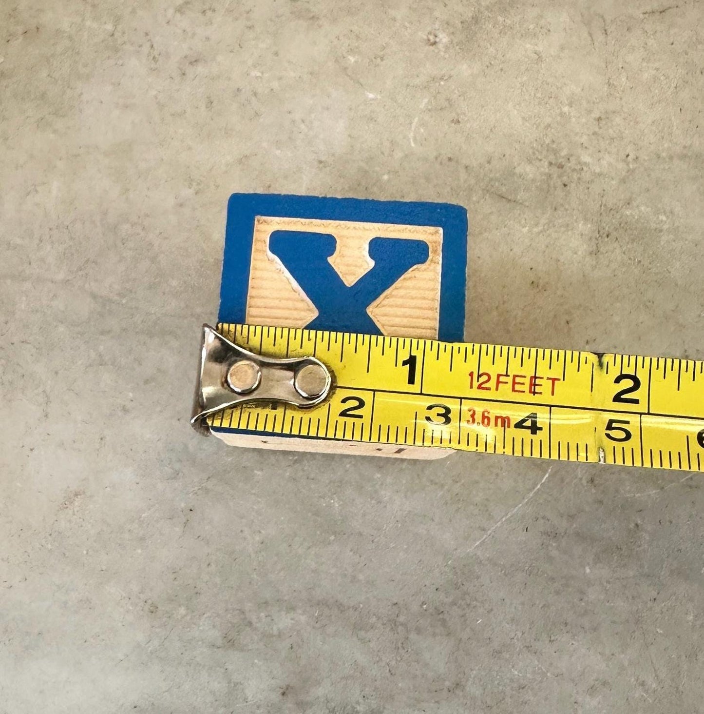 Vintage Wood 1 Inch Letter Blocks (Set of 34) in Vintage Space School Box