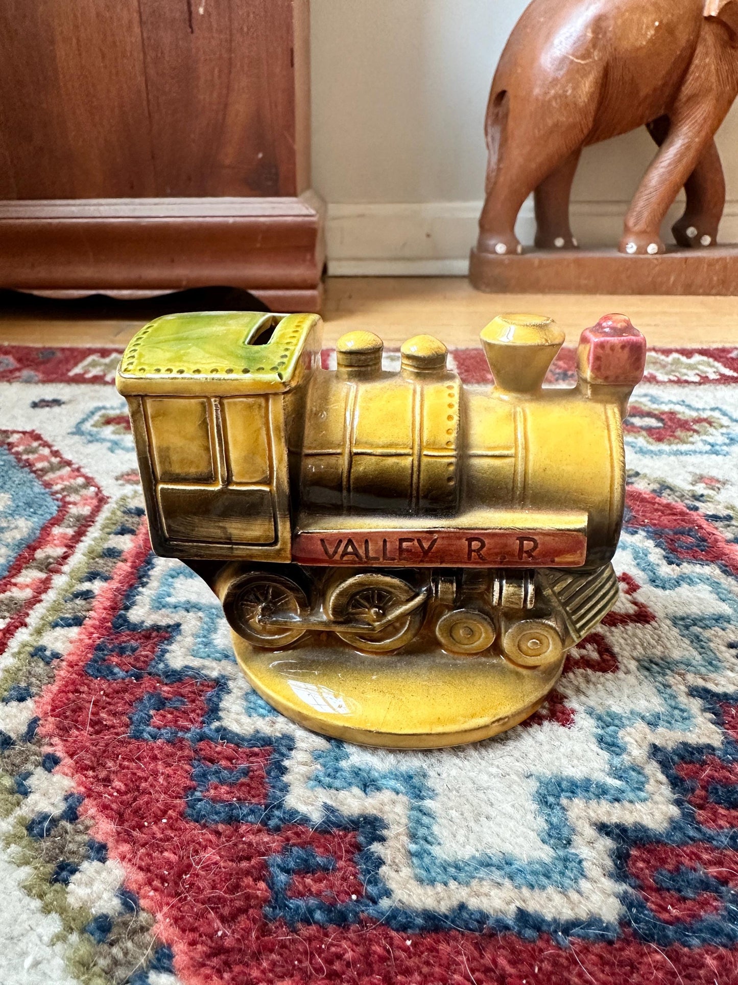 VTG Small Japan Ceramic Valley Railroad Train Coin Bank — Essex, CT