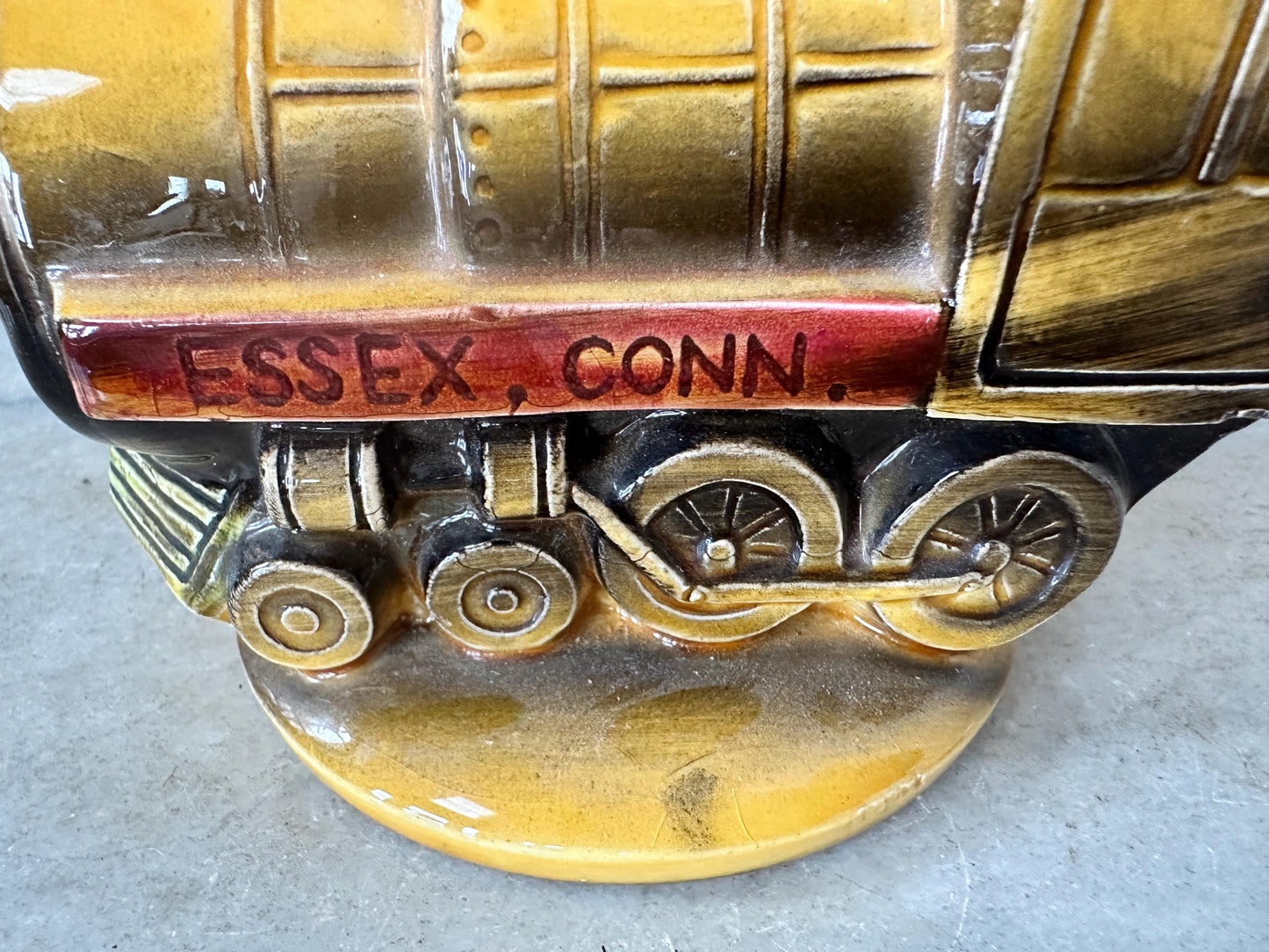 VTG Small Japan Ceramic Valley Railroad Train Coin Bank — Essex, CT