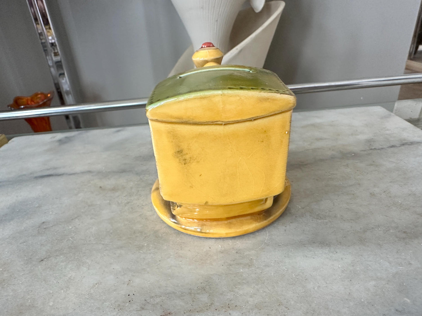 VTG Small Japan Ceramic Valley Railroad Train Coin Bank — Essex, CT