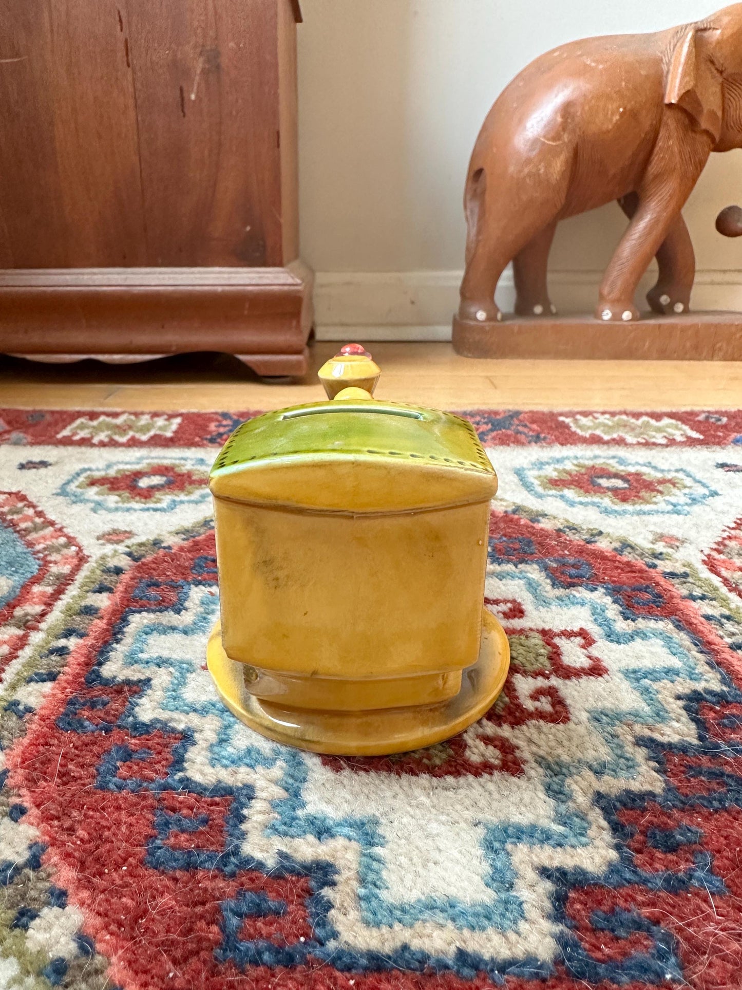 VTG Small Japan Ceramic Valley Railroad Train Coin Bank — Essex, CT