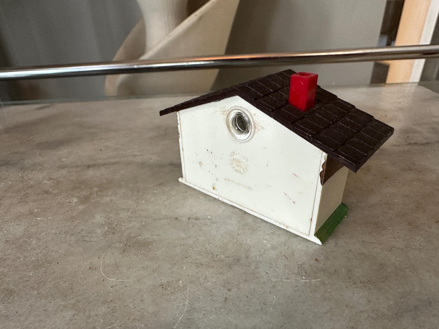 Vintage German Souvenir Lot, Kitsch Putz Village House & Slide Viewer (2 houses)