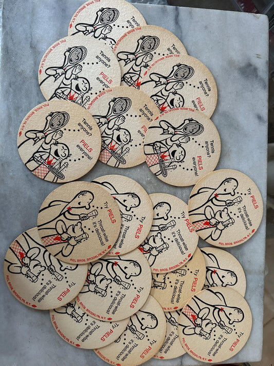 Vintage Piels Light Beer Coaster Set – Bert & Harry – Set of 20 – 1950s Barware, Funny