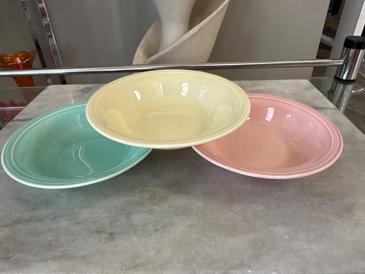 Vintage Edwin Knowles Berry Bowls (Set of 3) | Mid-Century Pastel Dinnerware
