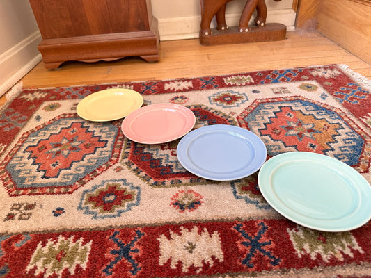 Lu-Ray Pastels Dessert Dishes | Mid Century Dinnerware, Set of 4