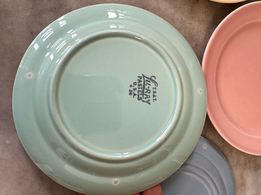Lu-Ray Pastels Dessert Dishes | Mid Century Dinnerware, Set of 4
