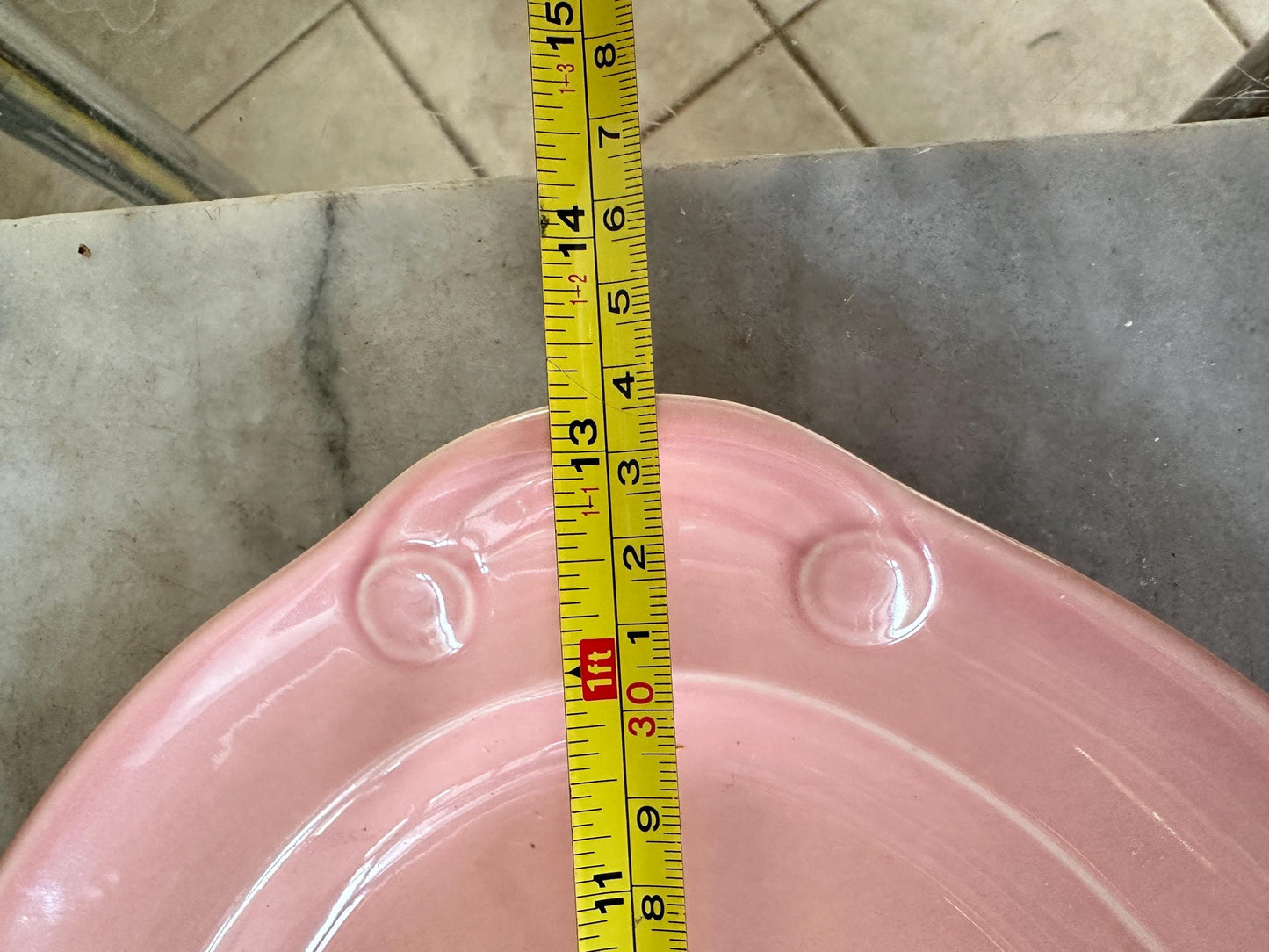 Vintage Lu-Ray Pastel Pink Platter | Mid-Century Taylor Smith Taylor Dinnerware