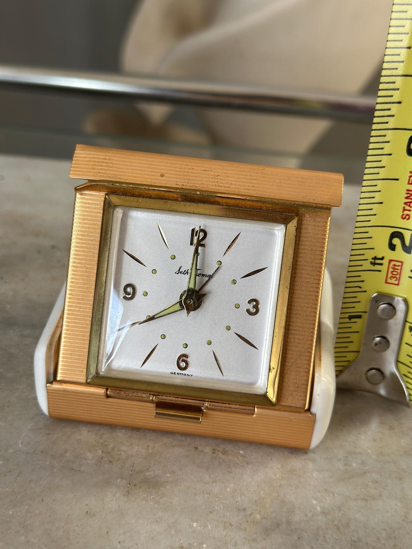 Vintage Seth Thomas Exclusive 150 Anniversary Wind-Up Travel Clock HTF, Rare