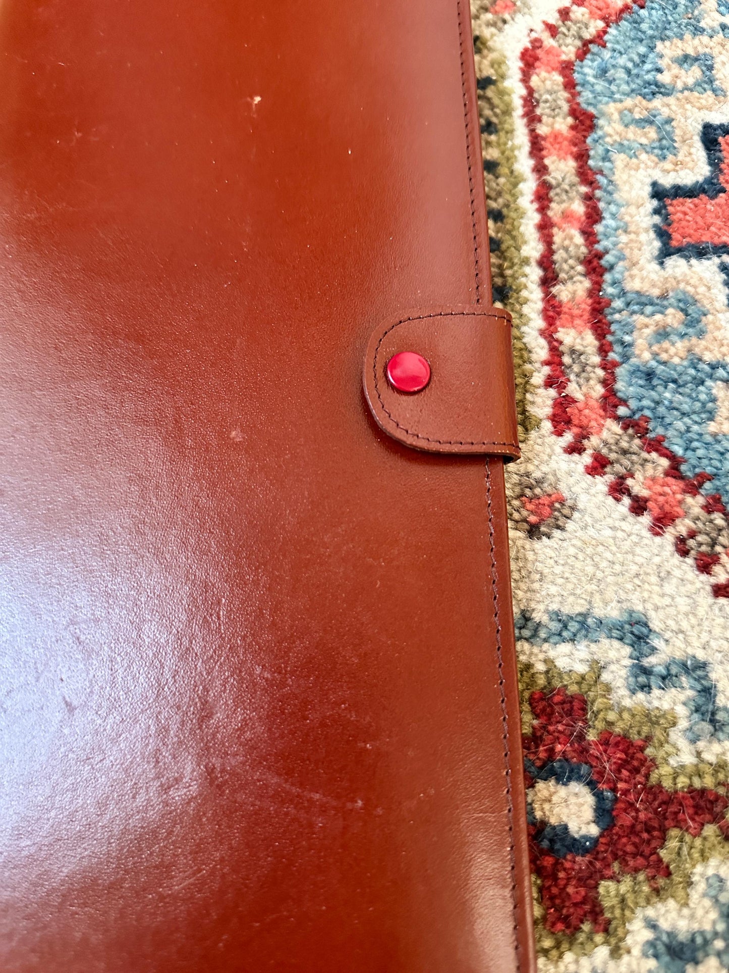 Vintage Rumpp Leather Tie Case, Mid-Century Travel Valet