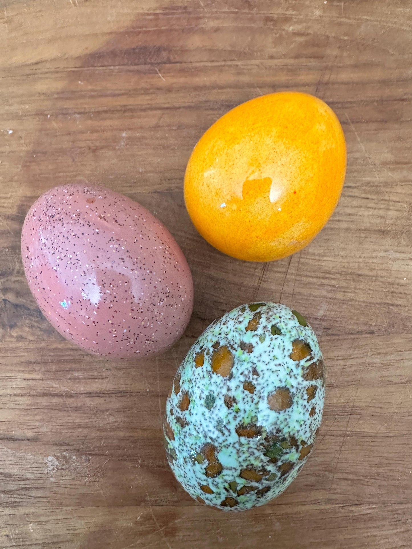 Ceramic Easter Egg,  Home Decor Decoration Tabletop Figurines, Lot Of 3