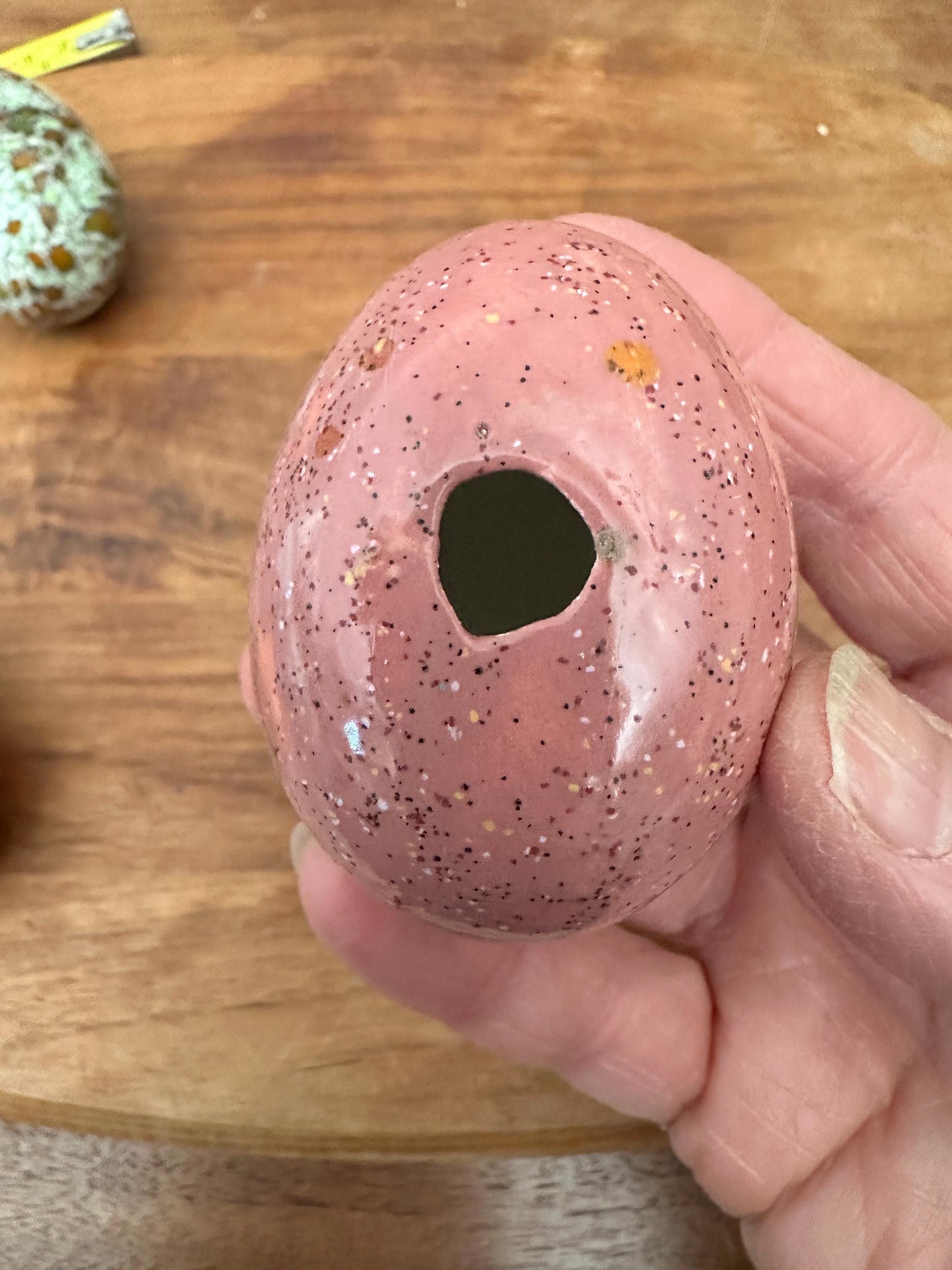 Ceramic Easter Egg,  Home Decor Decoration Tabletop Figurines, Lot Of 3