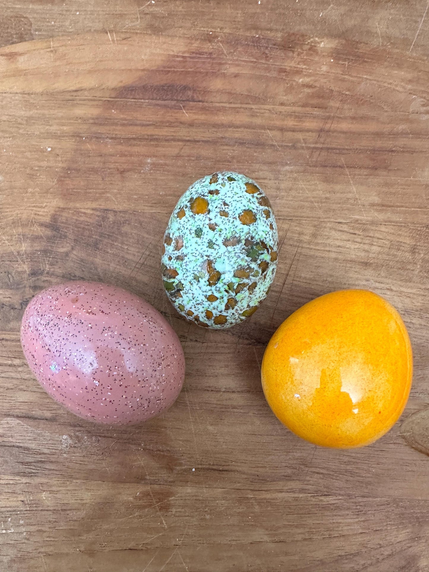 Ceramic Easter Egg,  Home Decor Decoration Tabletop Figurines, Lot Of 3