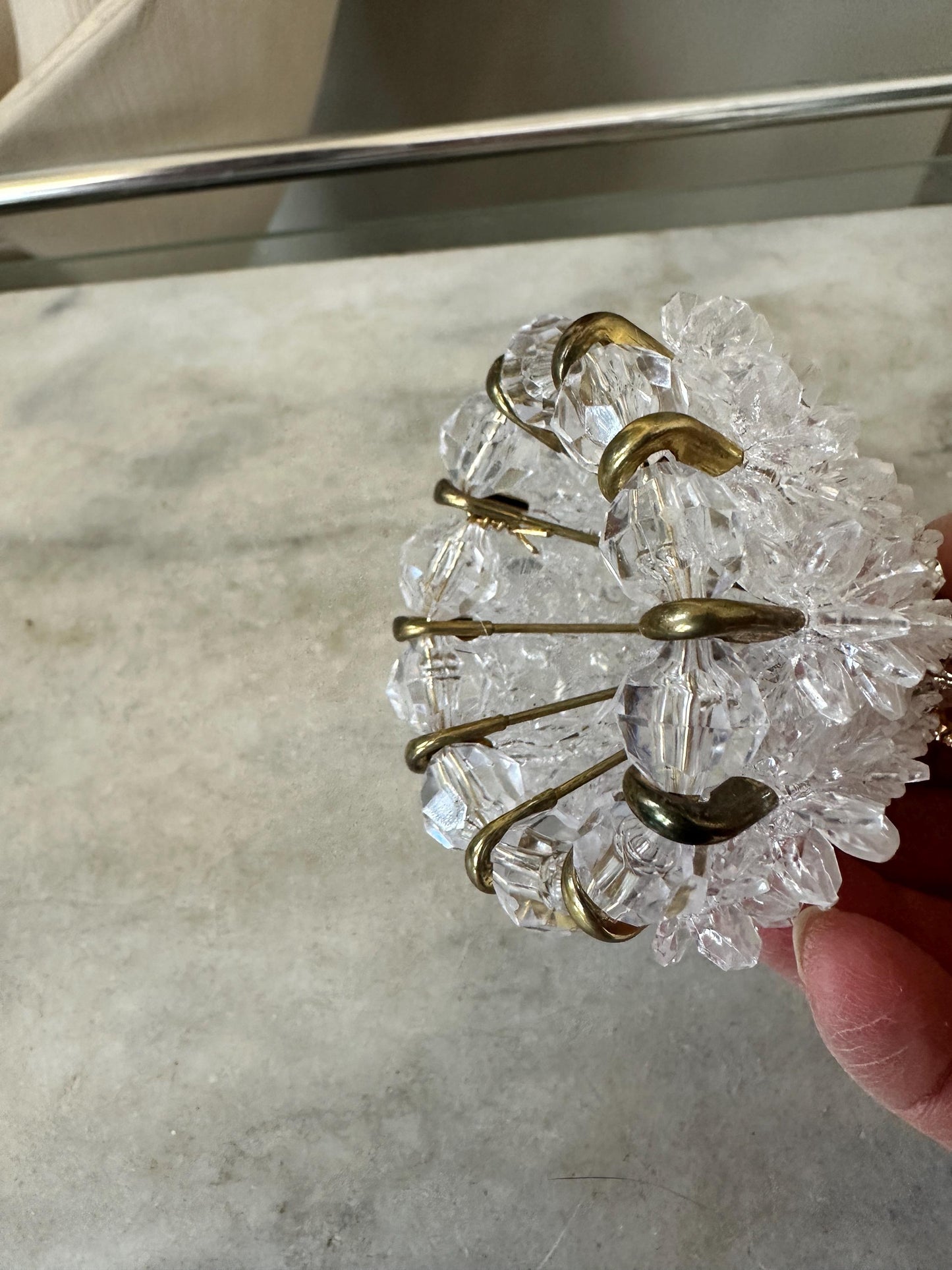 Angel Handmade Beaded Safety Pin Ornaments MCM Gorgeously Retro 4” tall