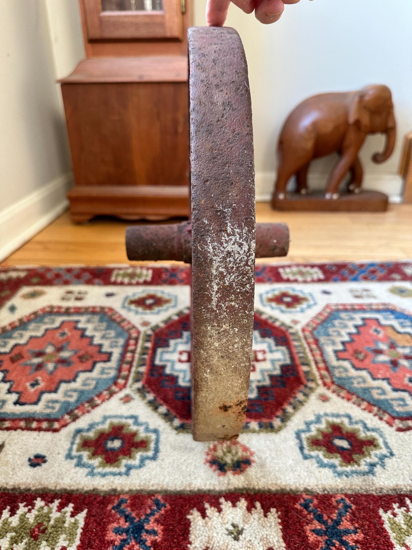 Antique 16” Iron Wheel - Rustic Farmhouse Barn Décor