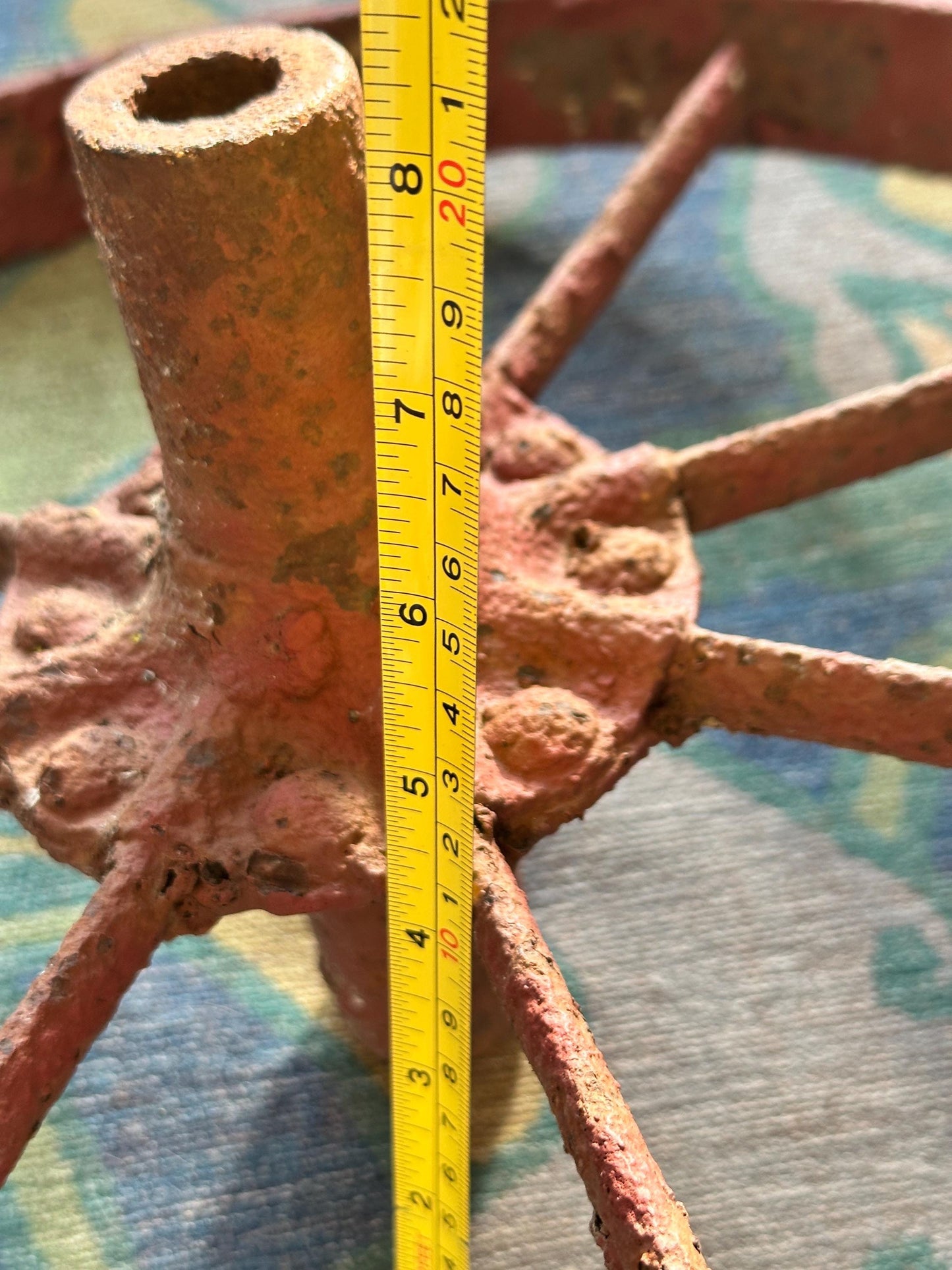 Antique 16” Iron Wheel - Rustic Farmhouse Barn Décor