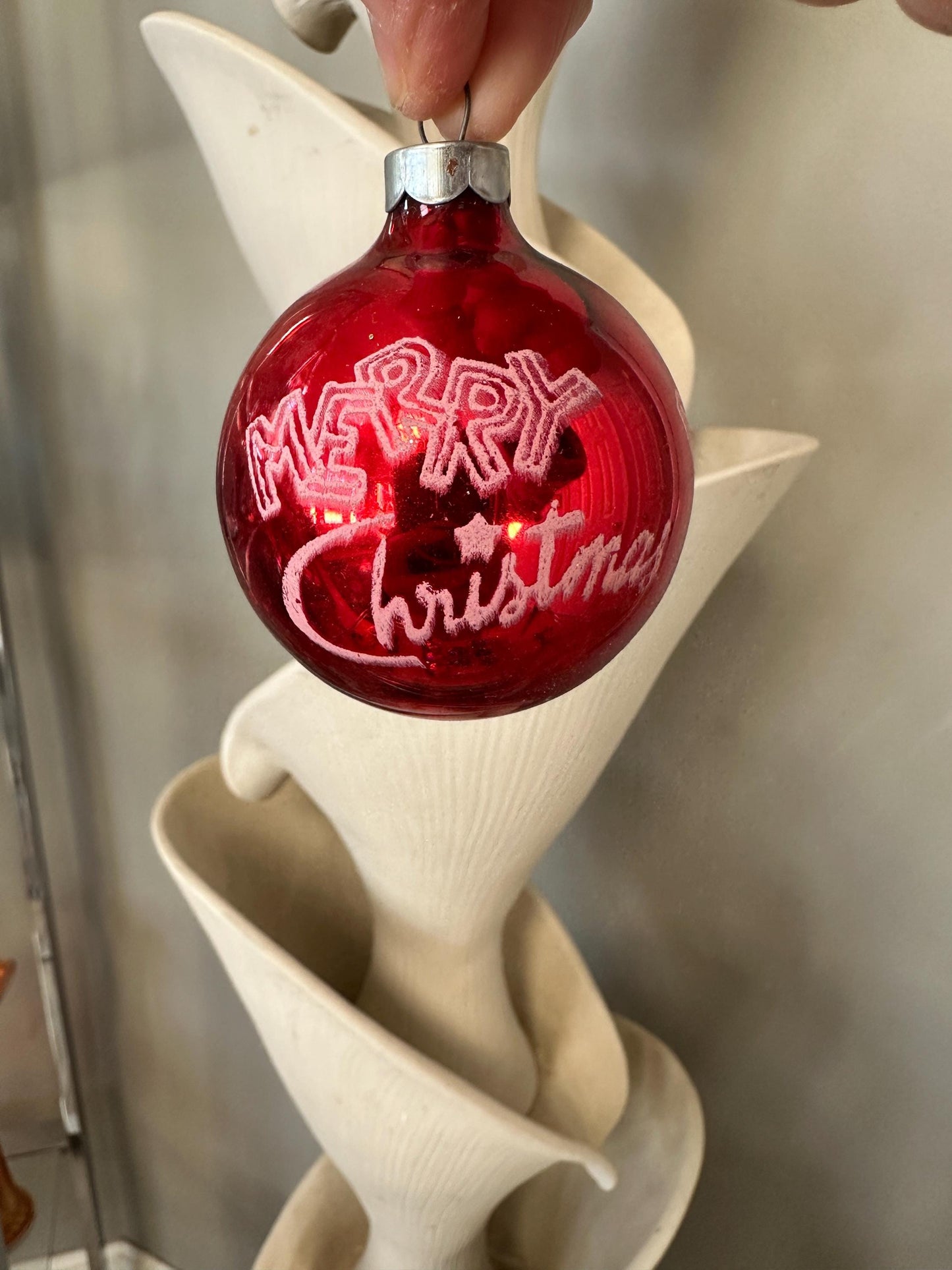 Vintage Pyramid Glass Christmas Ornaments – Starburst Set of 8, Made in USA