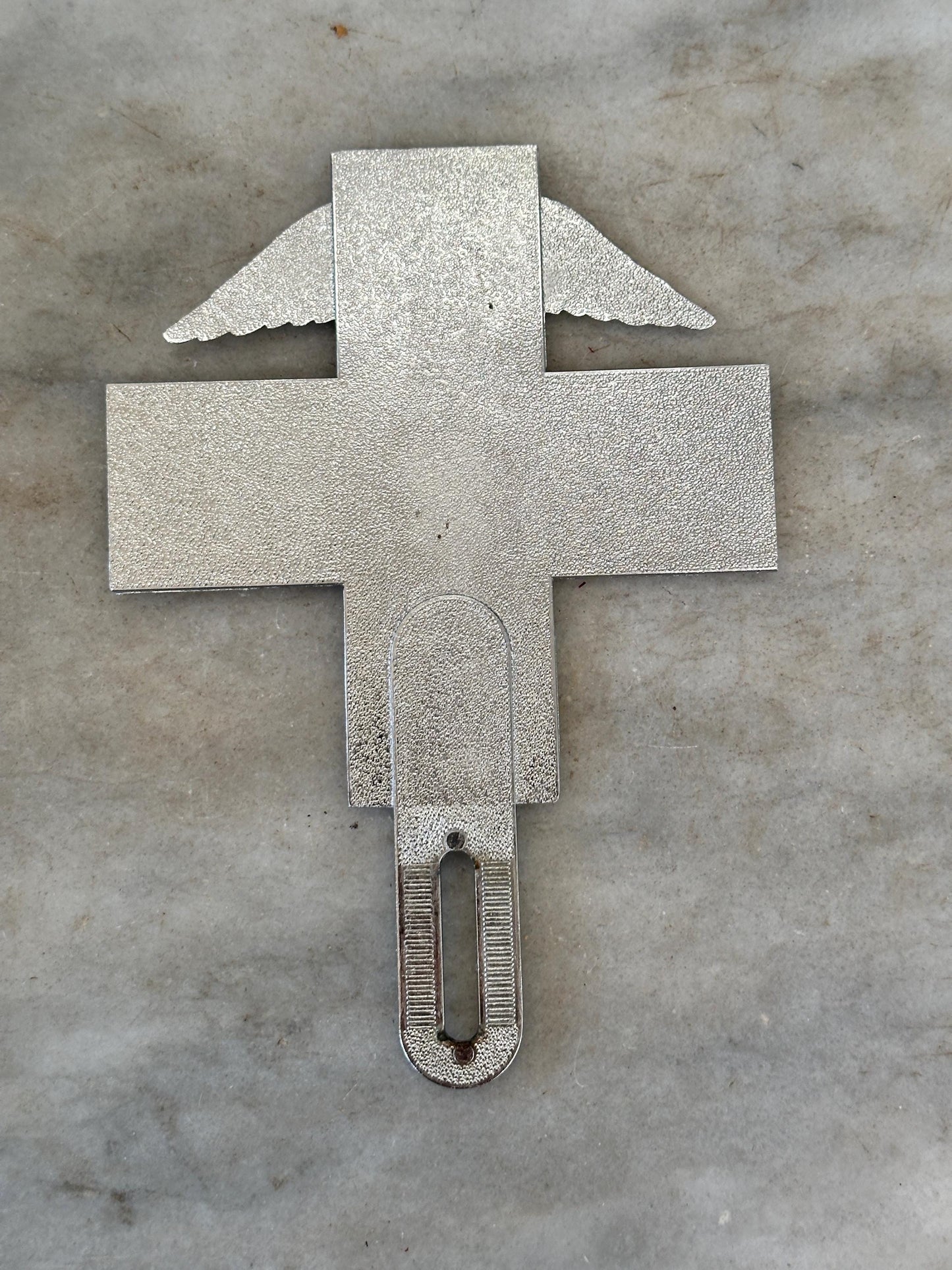 1960s Chrome MD Doctor License Plate Badge – New Old Stock Car Emblem