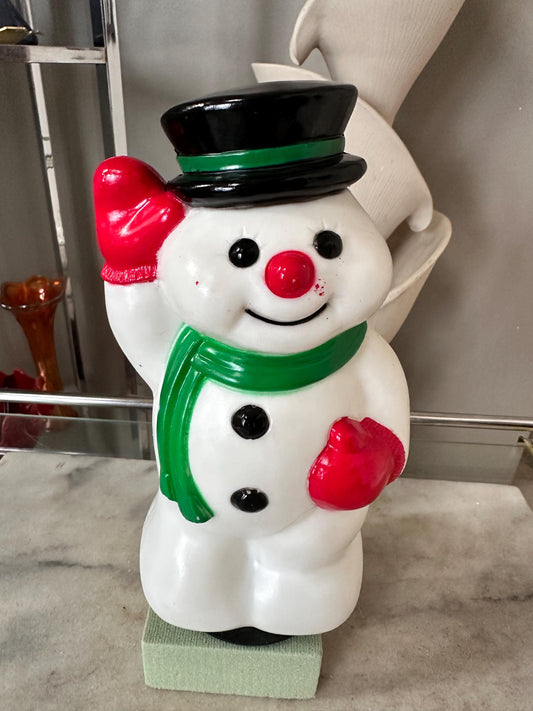 1999 Vintage General Foam 9" Frosty Snowman Blow Mold Pathway Light Topper