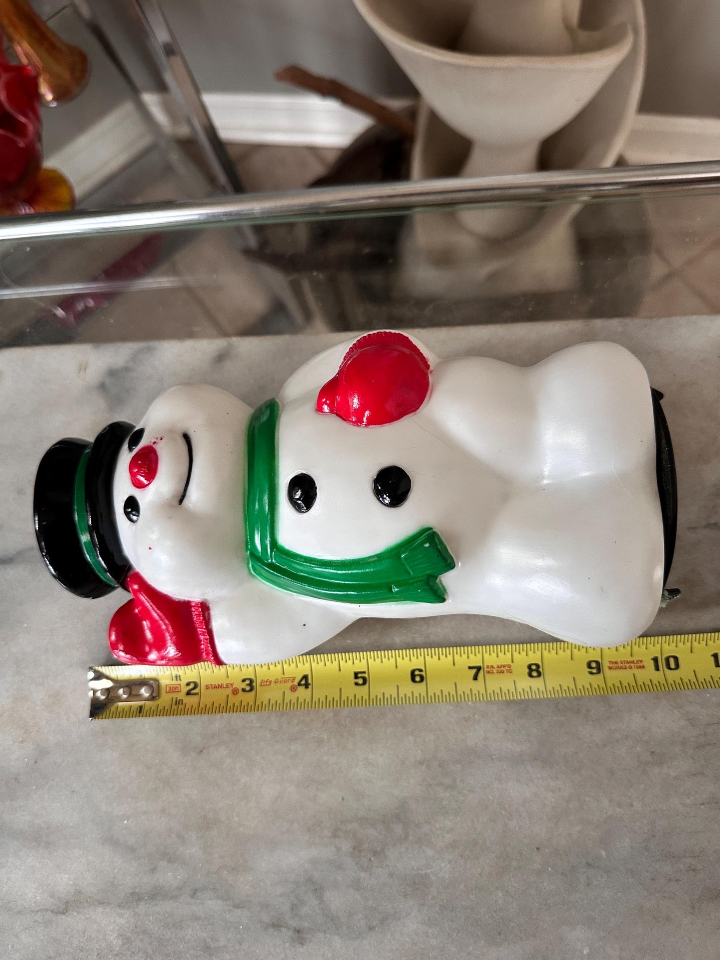 1999 Vintage General Foam 9" Frosty Snowman Blow Mold Pathway Light Topper