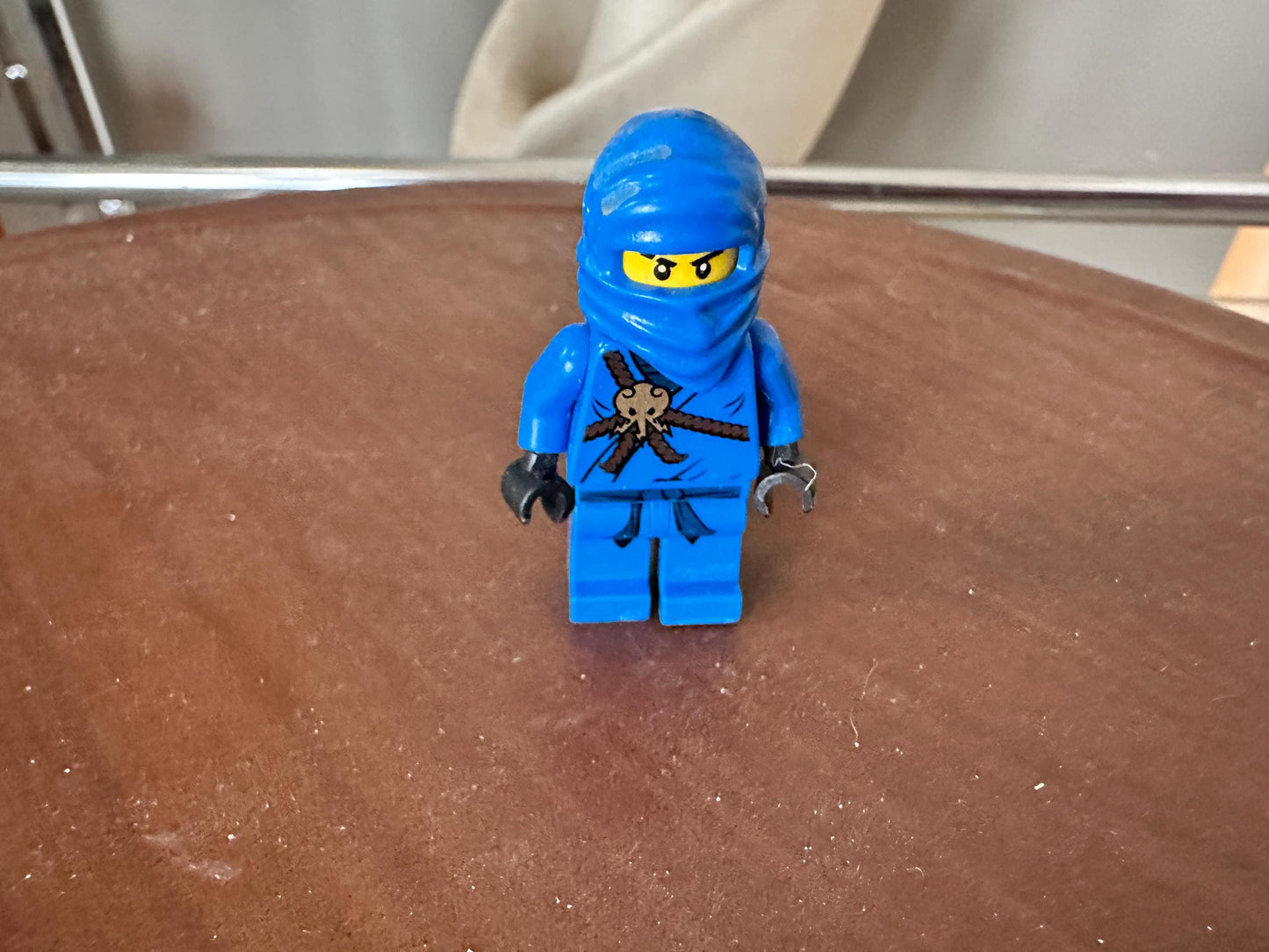 Assorted LEGO Minifigure Lot of 5 – Space Police Squidman, Marvel Taserface, Ninjago Jay (Blue & Red), and Airport Pilot