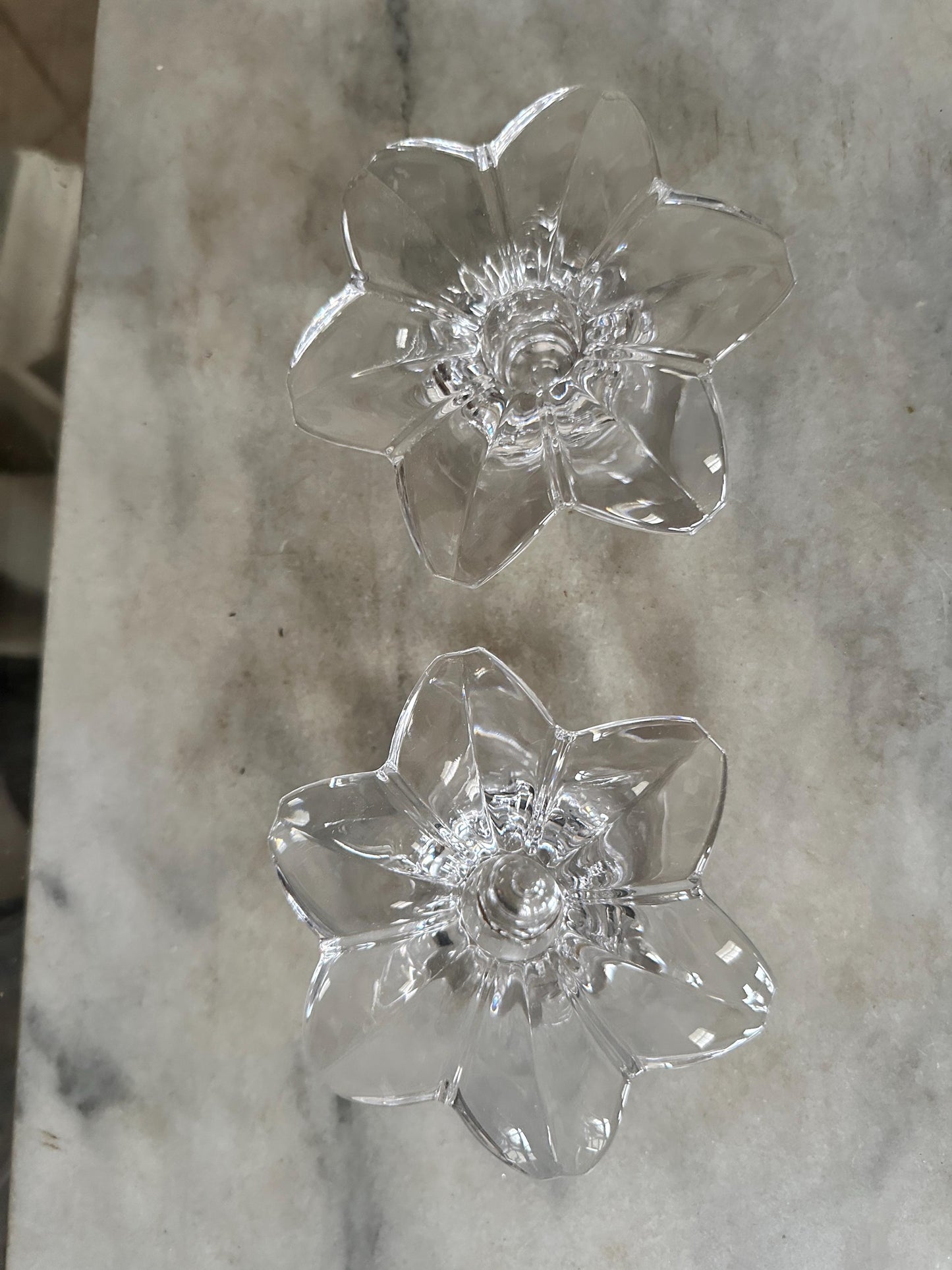 Vintage Mikasa Sunpetals Crystal Candlestick Holders (Pair) – Floral Petal Design