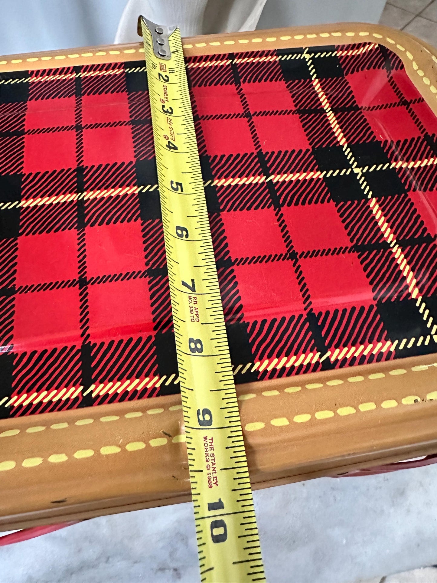 1950s Vintage “The Skotch Basket” Tin Picnic Basket – Petra Cabot Design – Mid Century Metal Hamper