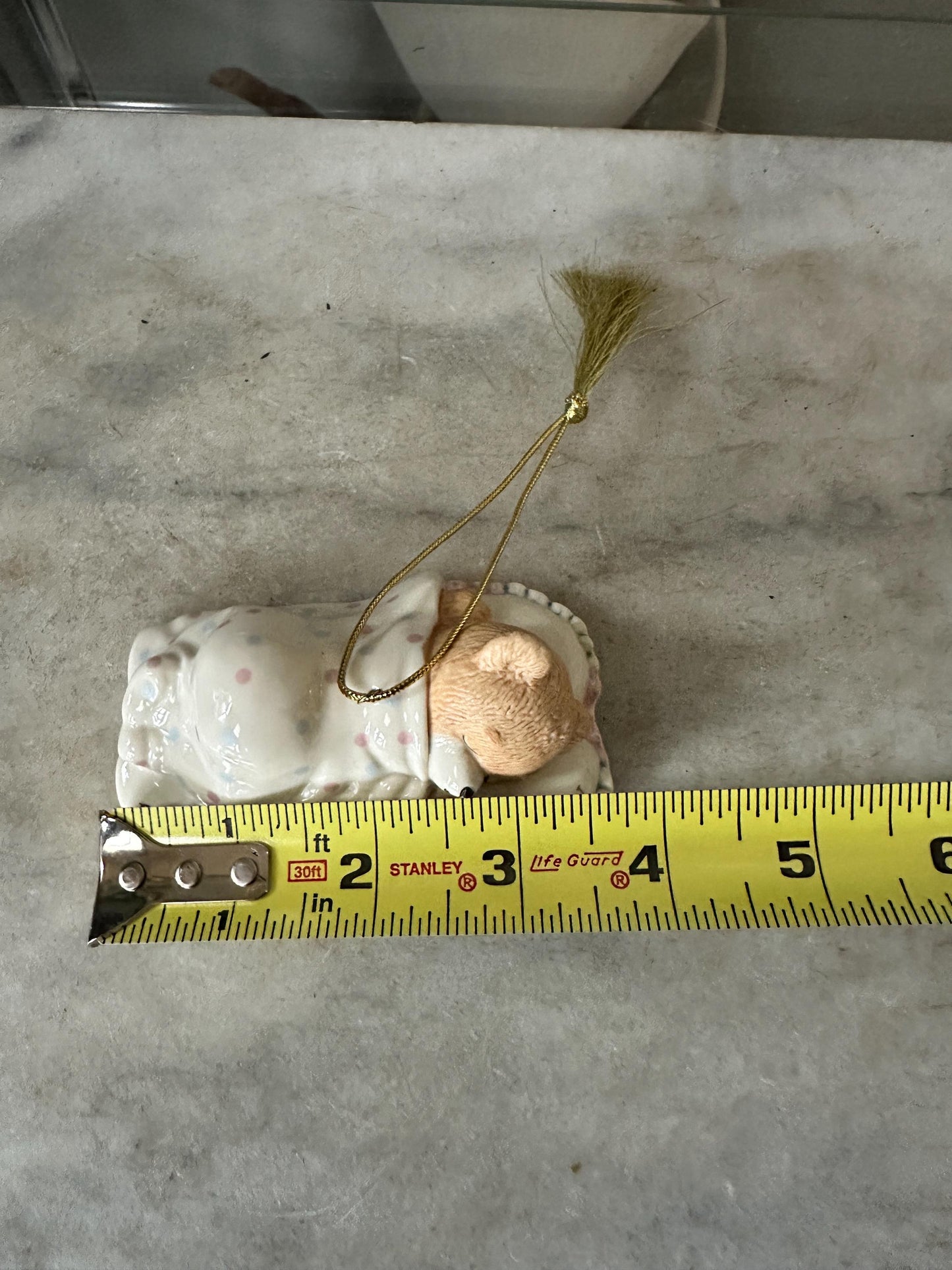 Rare LENOX “Cuddles And Hugs” Baby’s 1st Christmas Bear Ornament -DYLAN