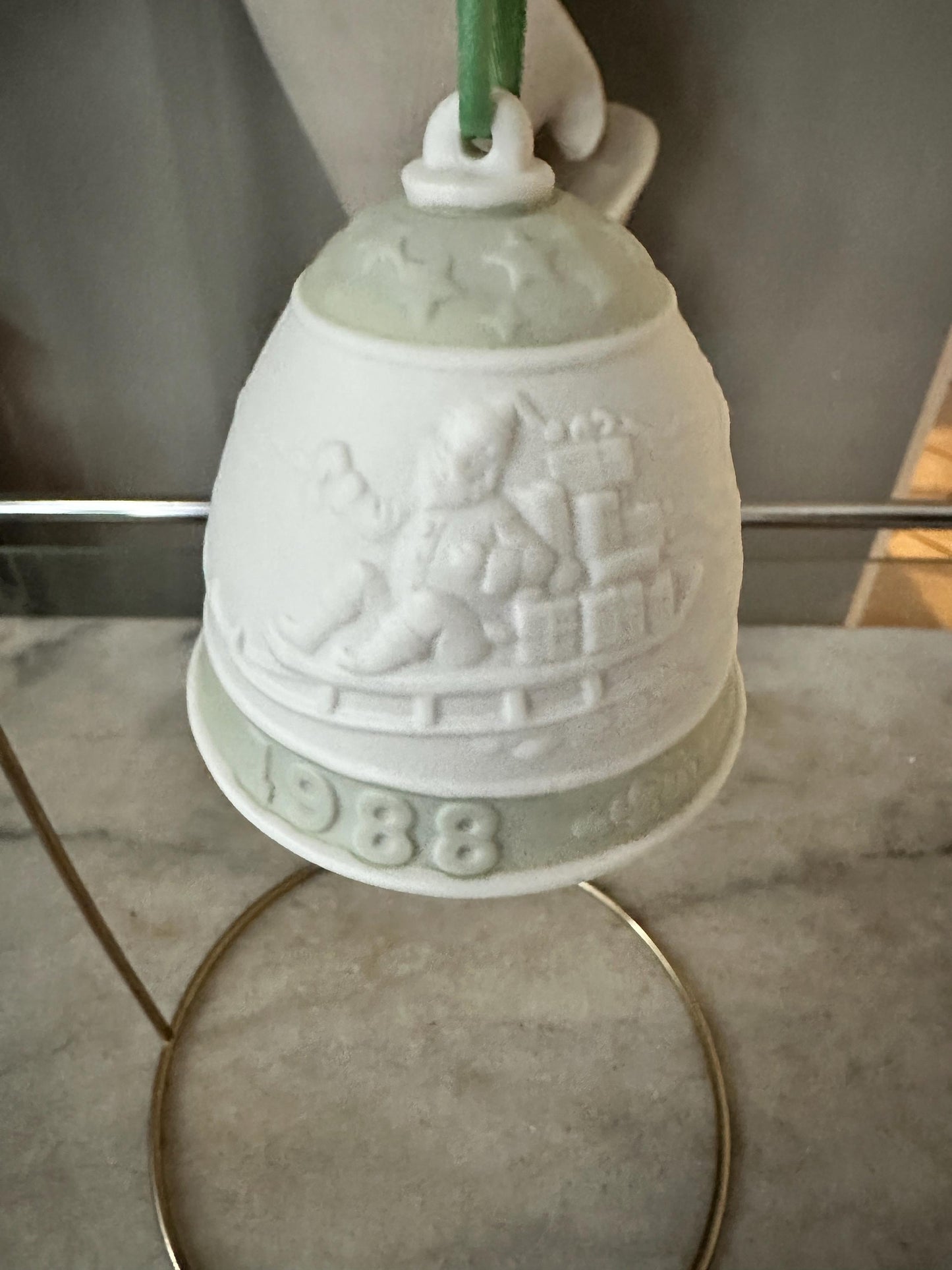 1988 Lladro Porcelain Christmas Bell Ornament – Retired Collectible Holiday Decor