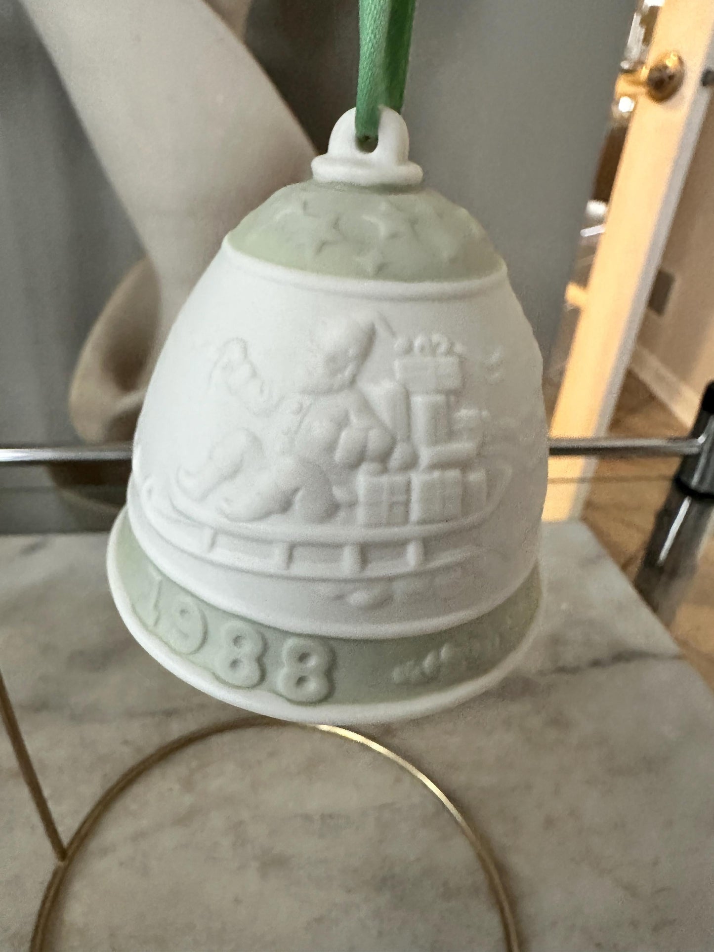 1988 Lladro Porcelain Christmas Bell Ornament – Retired Collectible Holiday Decor