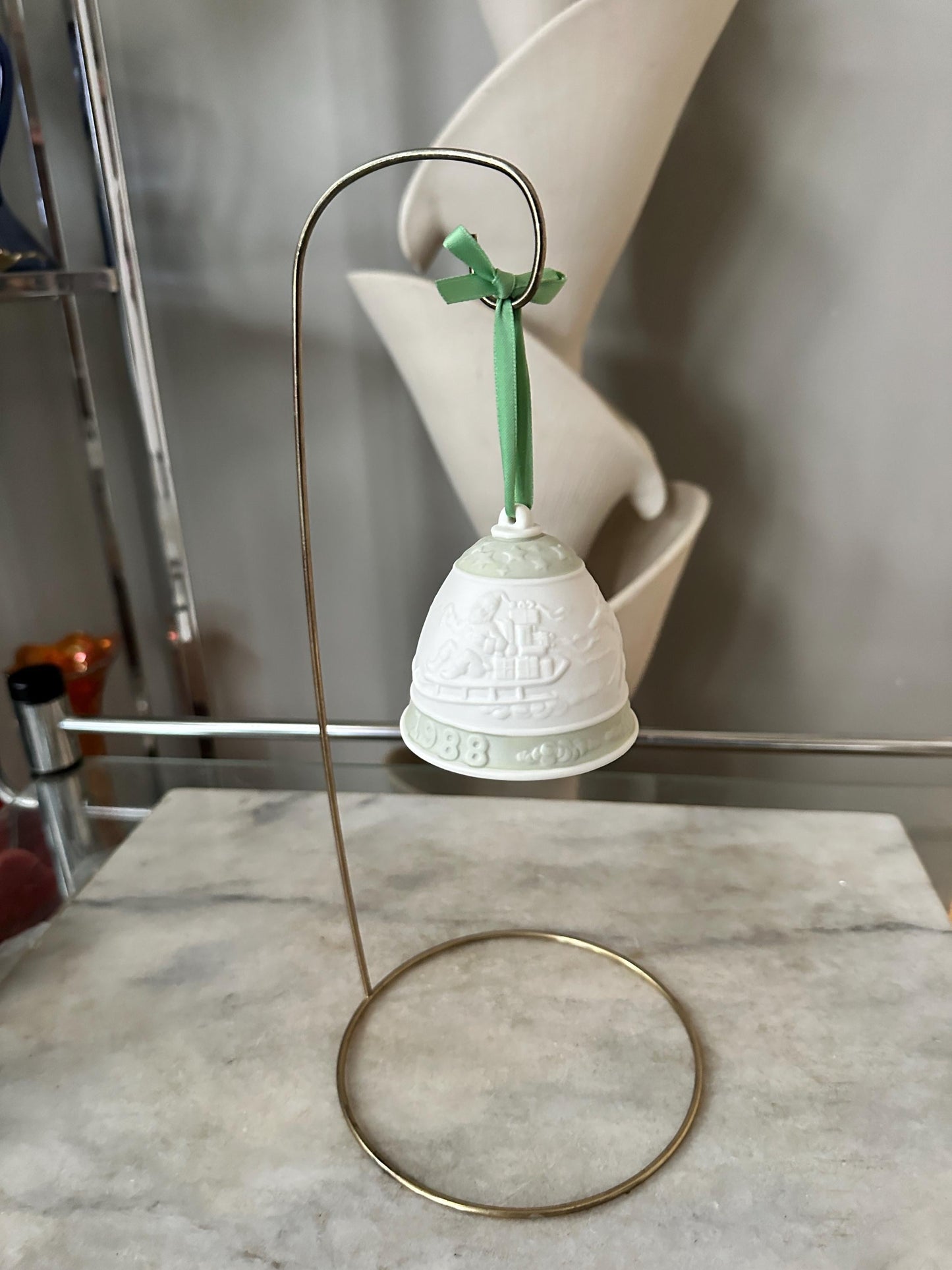 1988 Lladro Porcelain Christmas Bell Ornament – Retired Collectible Holiday Decor