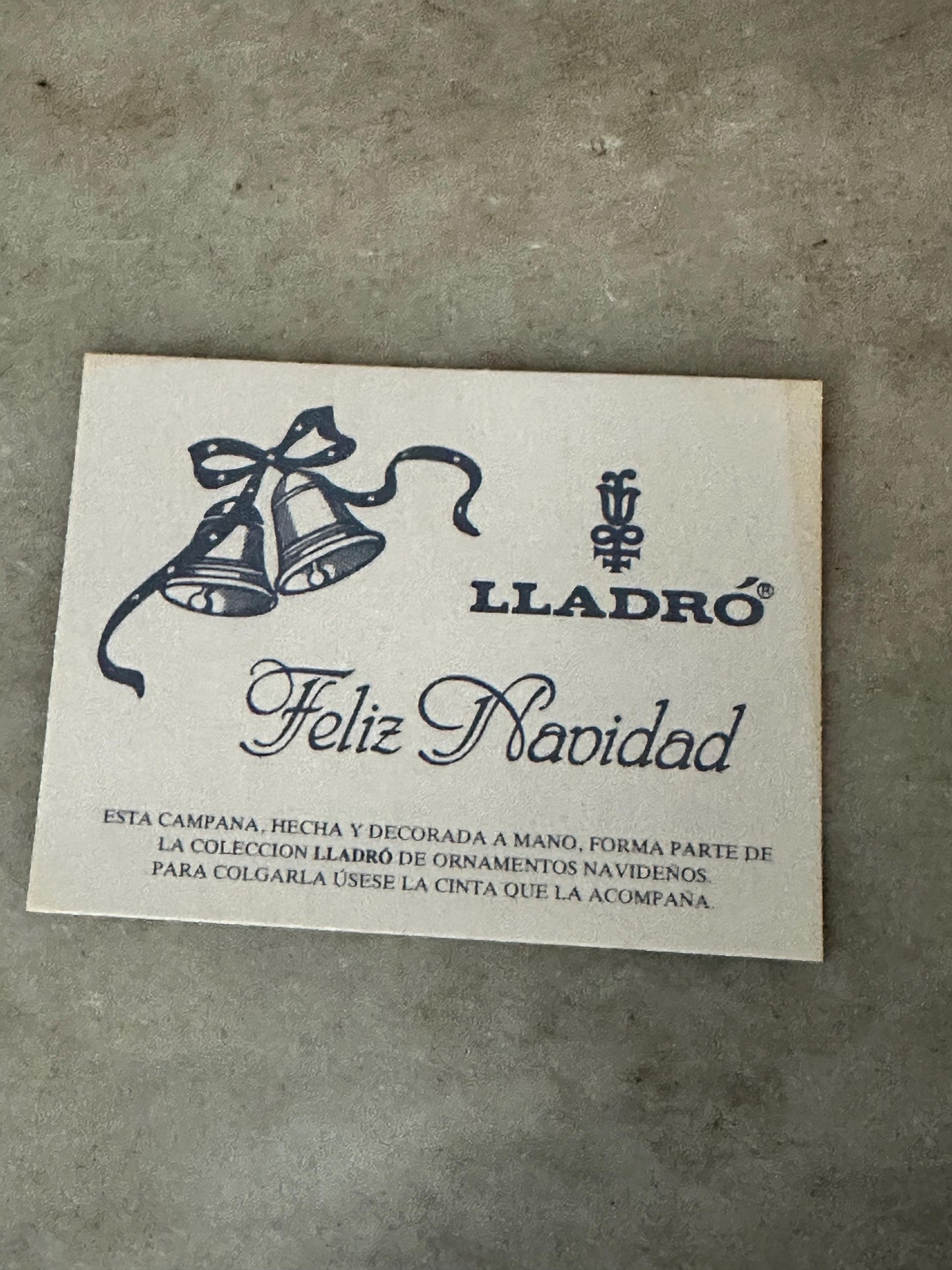 1988 Lladro Porcelain Christmas Bell Ornament – Retired Collectible Holiday Decor