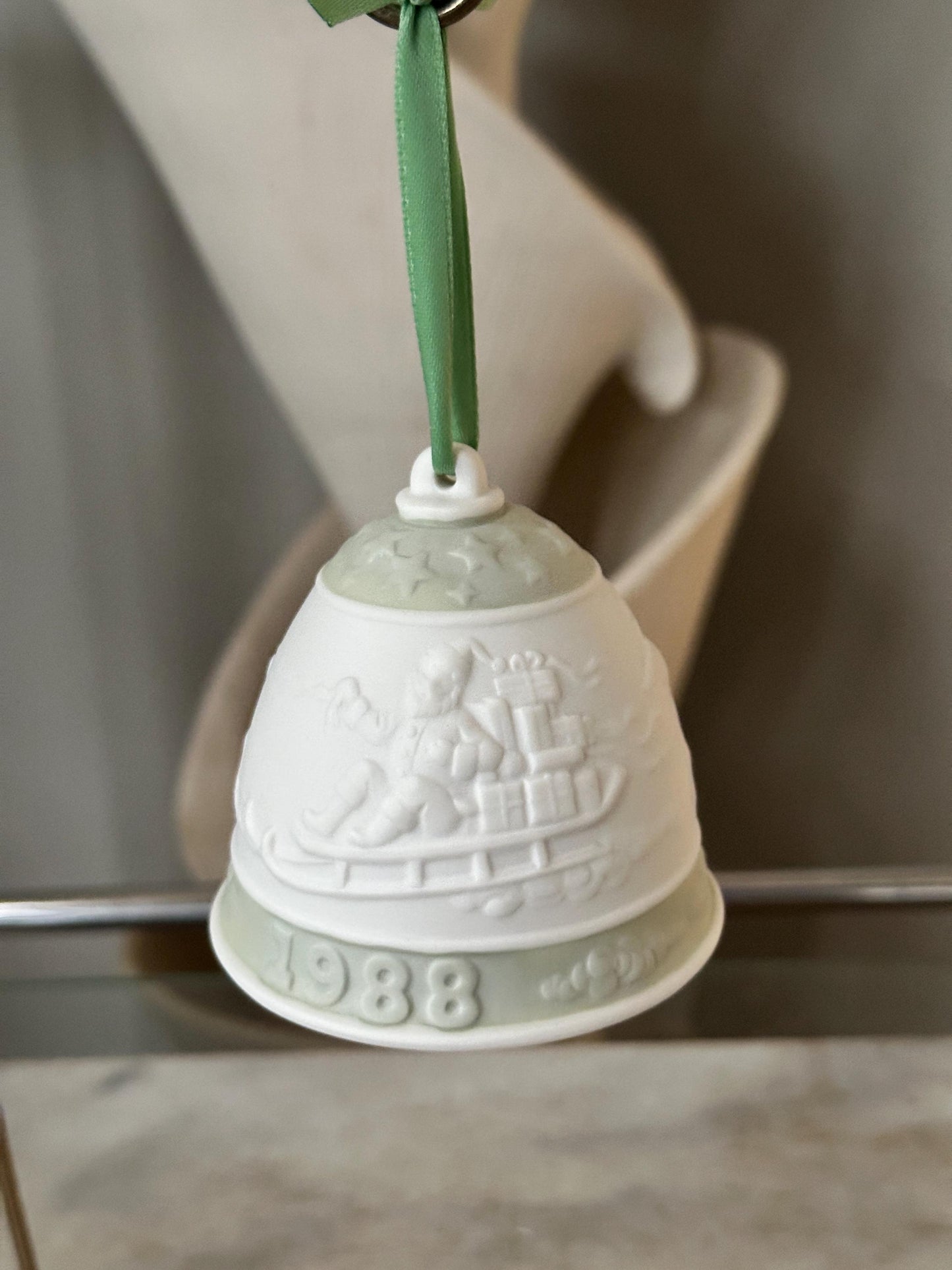 1988 Lladro Porcelain Christmas Bell Ornament – Retired Collectible Holiday Decor