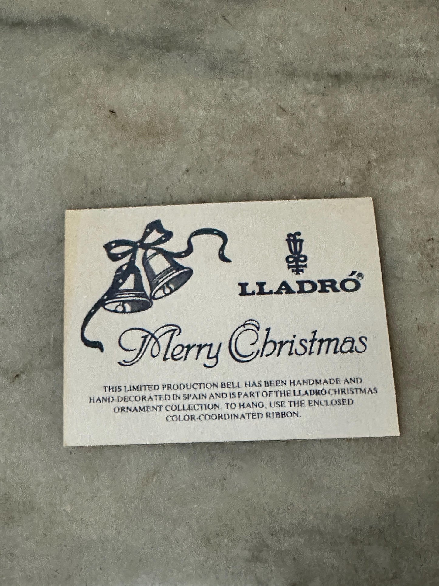 1988 Lladro Porcelain Christmas Bell Ornament – Retired Collectible Holiday Decor