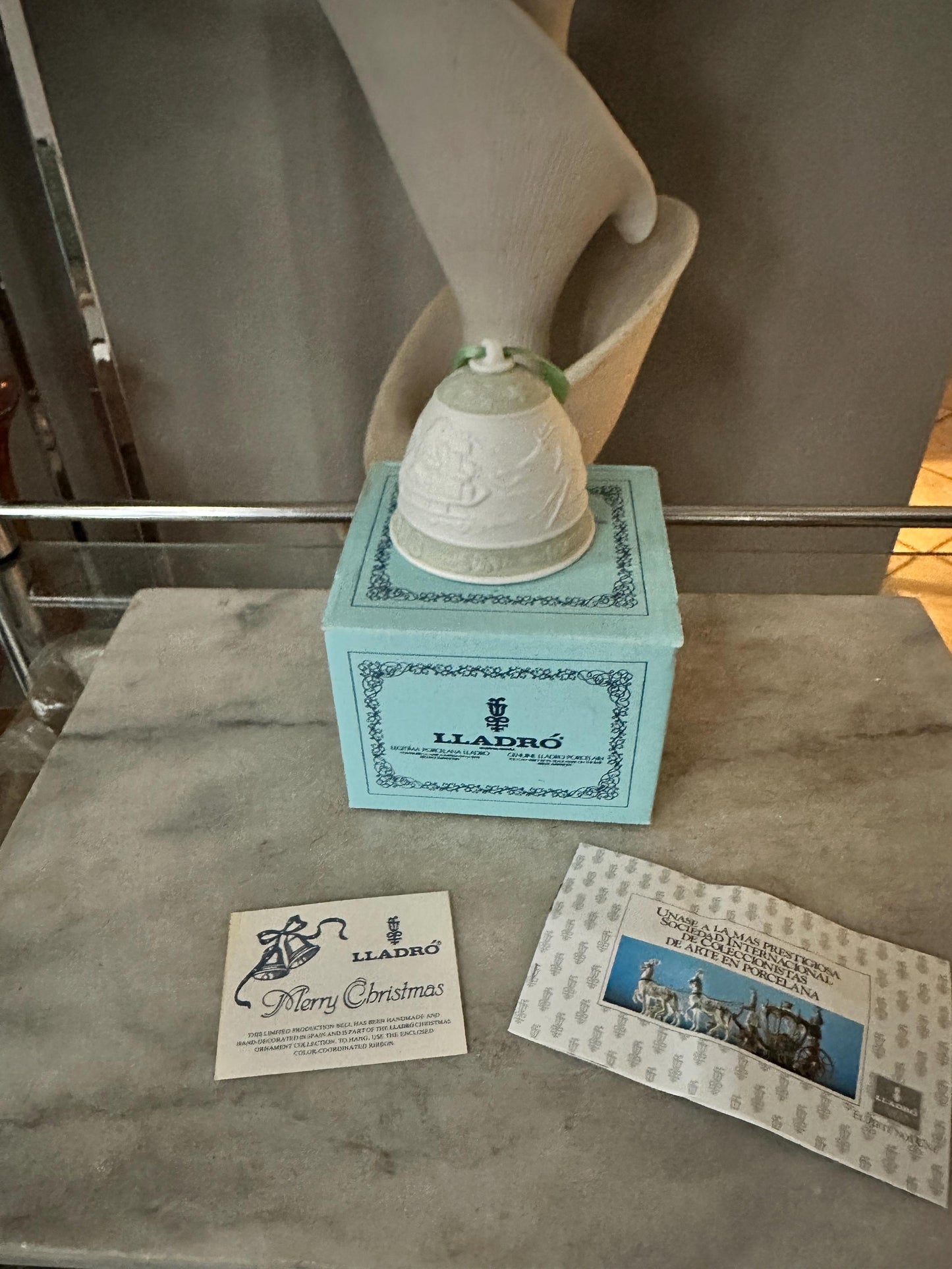 1988 Lladro Porcelain Christmas Bell Ornament – Retired Collectible Holiday Decor