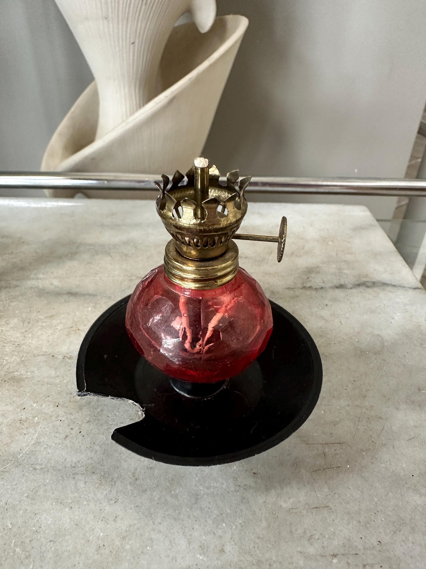 Antique Vapo Cresolene Vaporizer | Quack Medical Oil Lamp Inhaler | Victorian Era Respiratory Remedy | Ornate Cast Metal w/ Replacement Oil