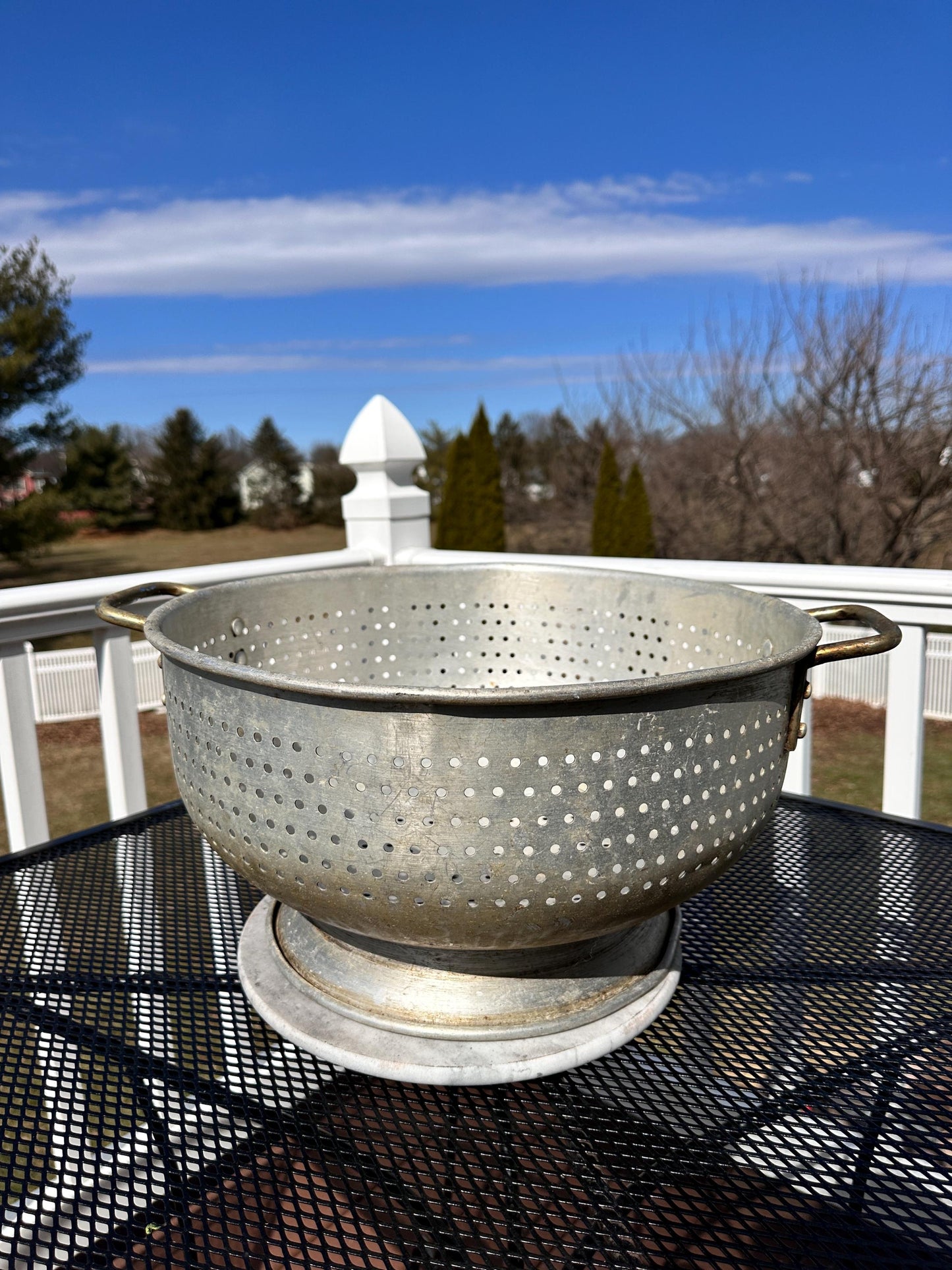 Vintage Commercial Grade Wear Ever Colander, Model 4616, Extra Large Industrial Strainer, Farmhouse Style