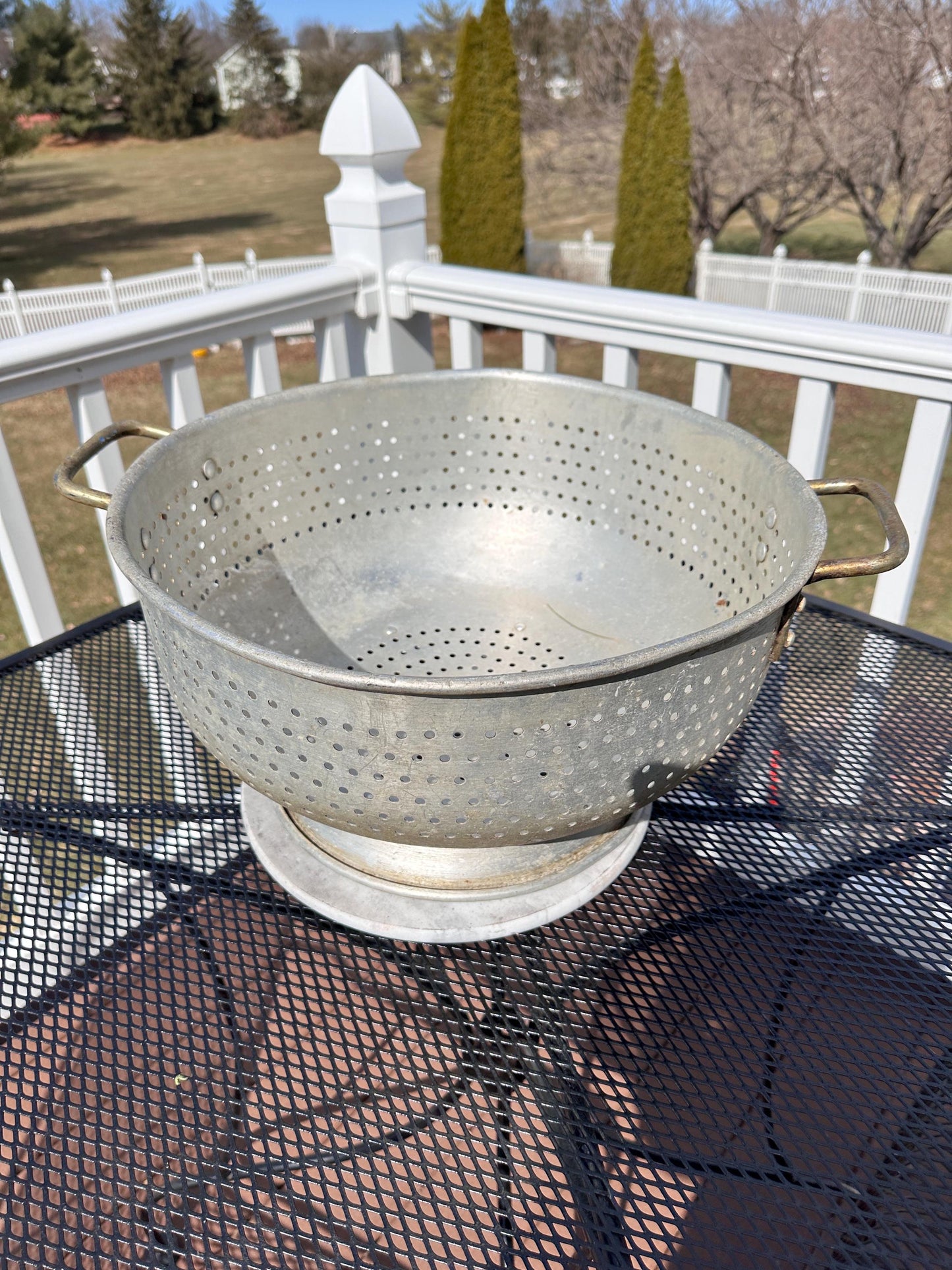 Vintage Commercial Grade Wear Ever Colander, Model 4616, Extra Large Industrial Strainer, Farmhouse Style