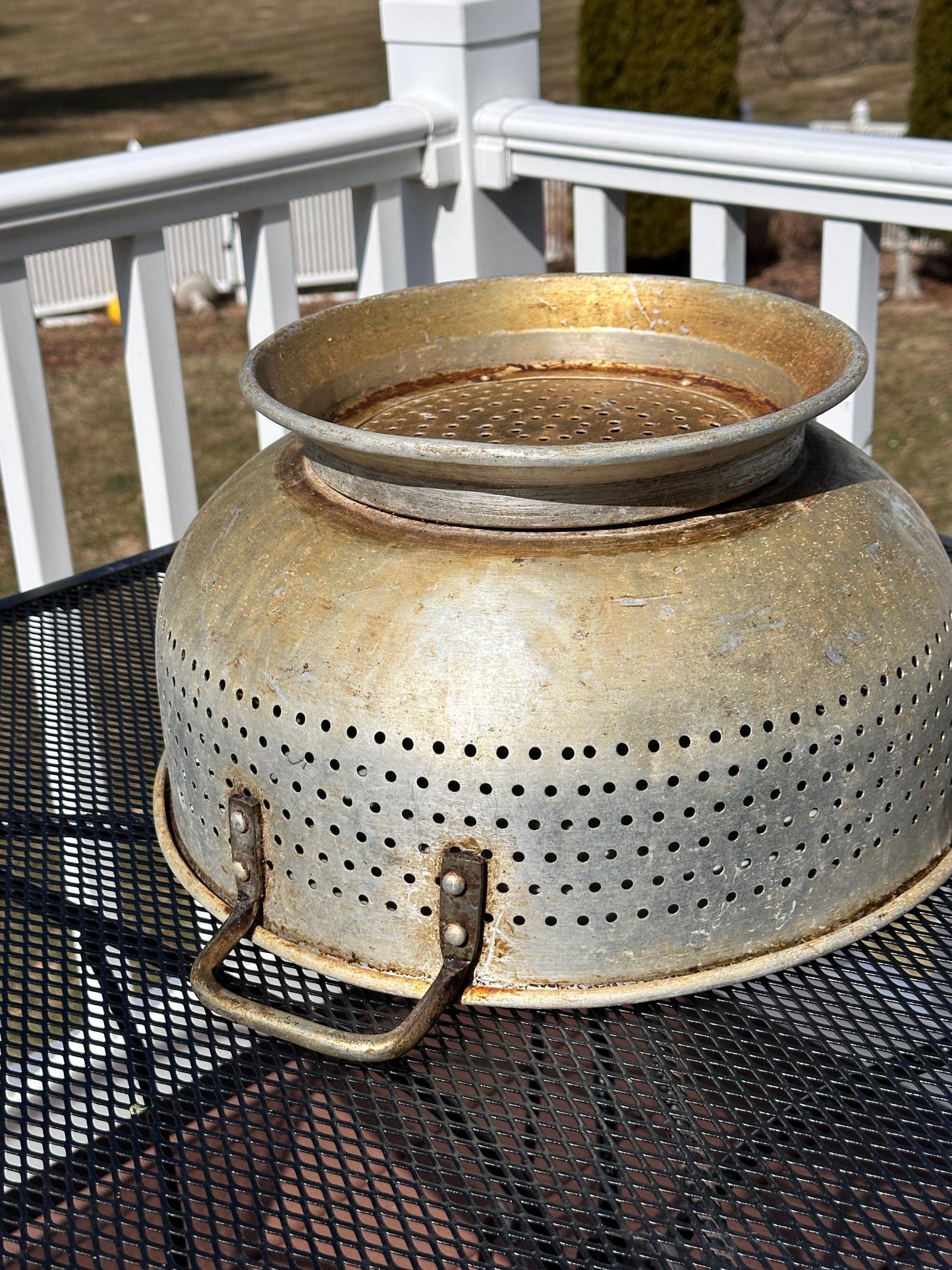 Vintage Commercial Grade Wear Ever Colander, Model 4616, Extra Large Industrial Strainer, Farmhouse Style